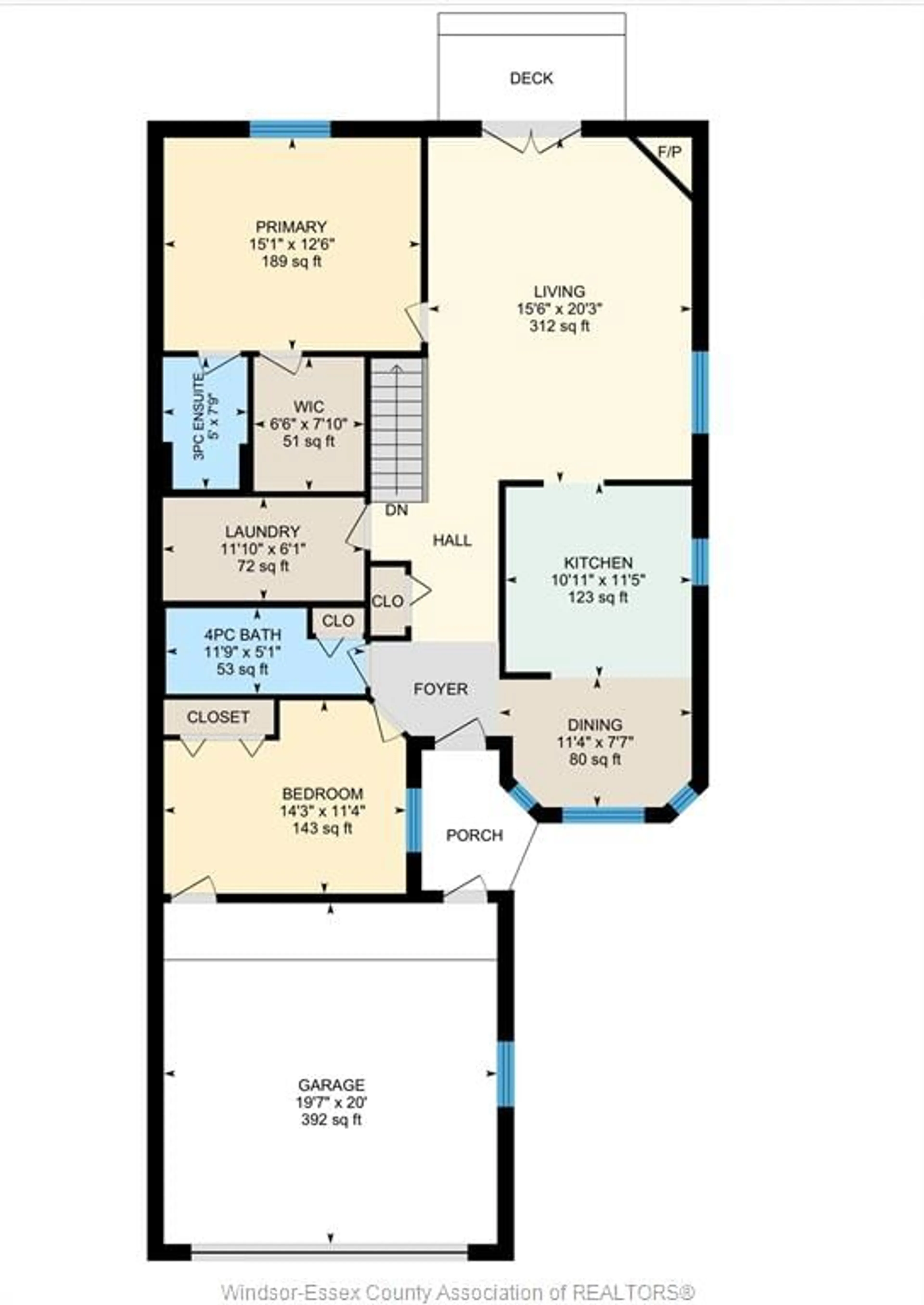Floor plan for 1592 BLUE HERON Dr, Windsor Ontario N8P 1L6