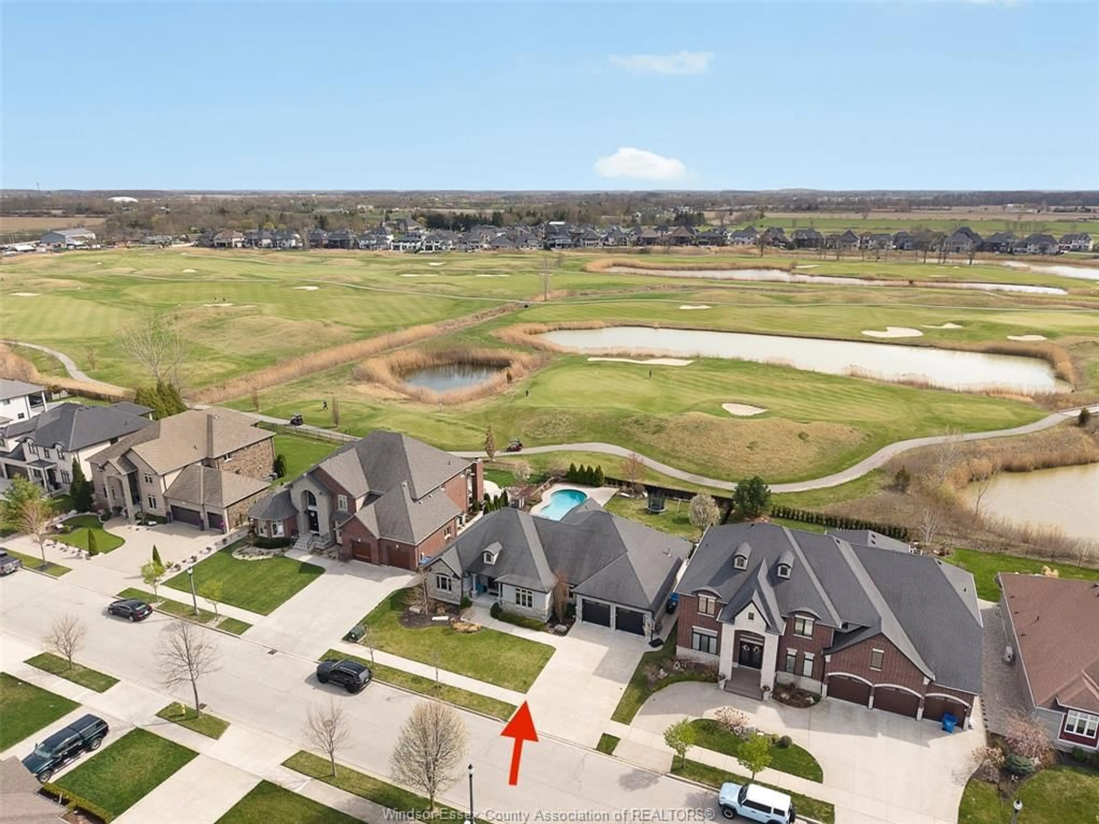 A pic from outside/outdoor area/front of a property/back of a property/a pic from drone, water/lake/river/ocean view for 4050 ST. FRANCIS CRES., LaSalle Ontario N9H 0A9