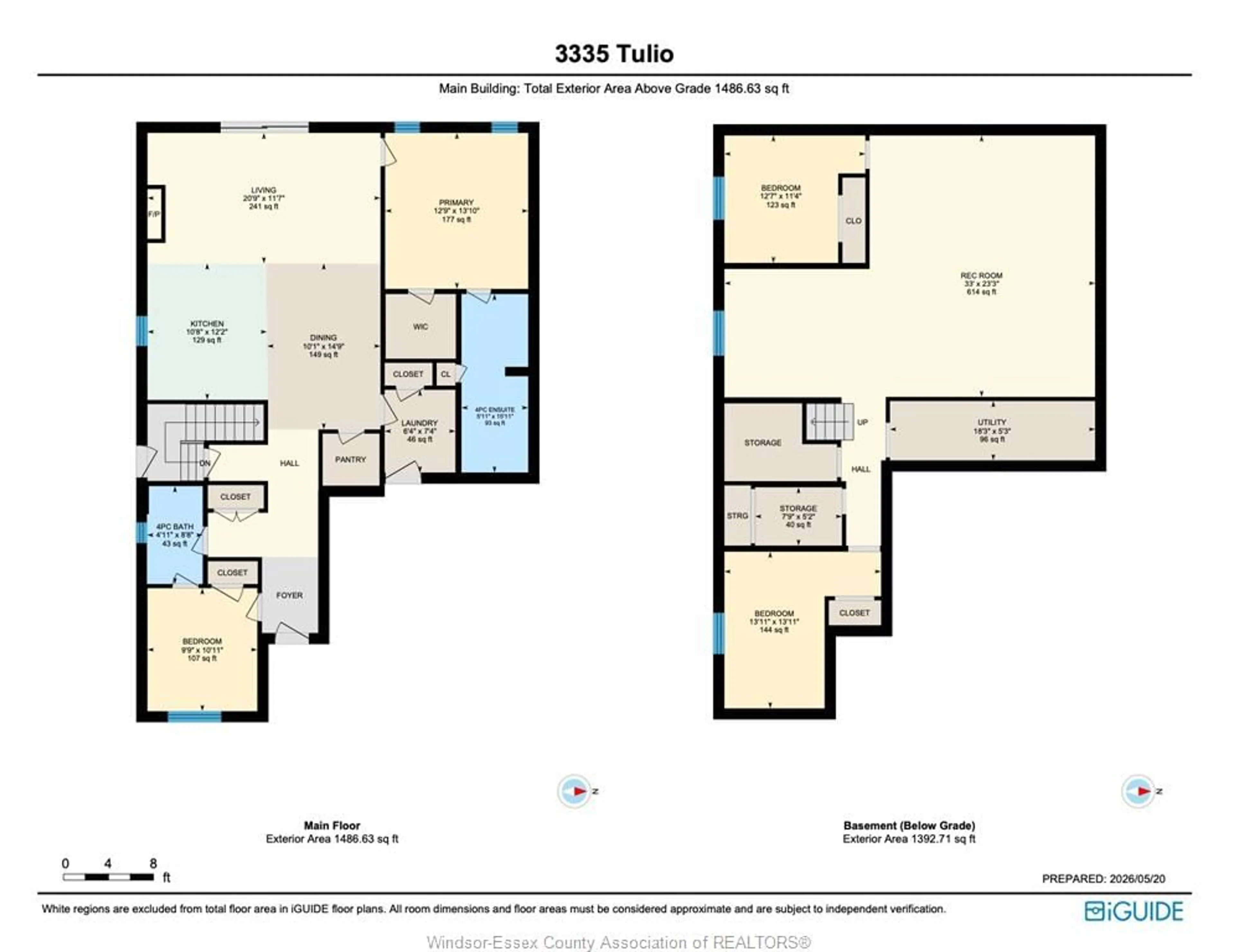 Floor plan for 3335 TULLIO, LaSalle Ontario N9H 1H3