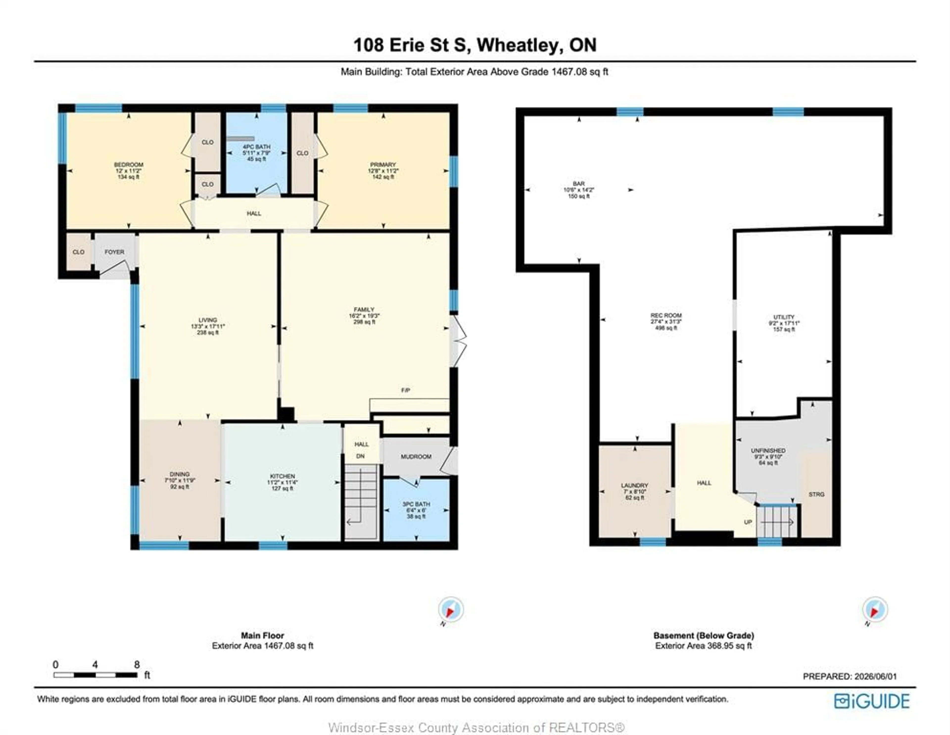 Floor plan for 108 Erie St, Wheatley Ontario N0P 2P0