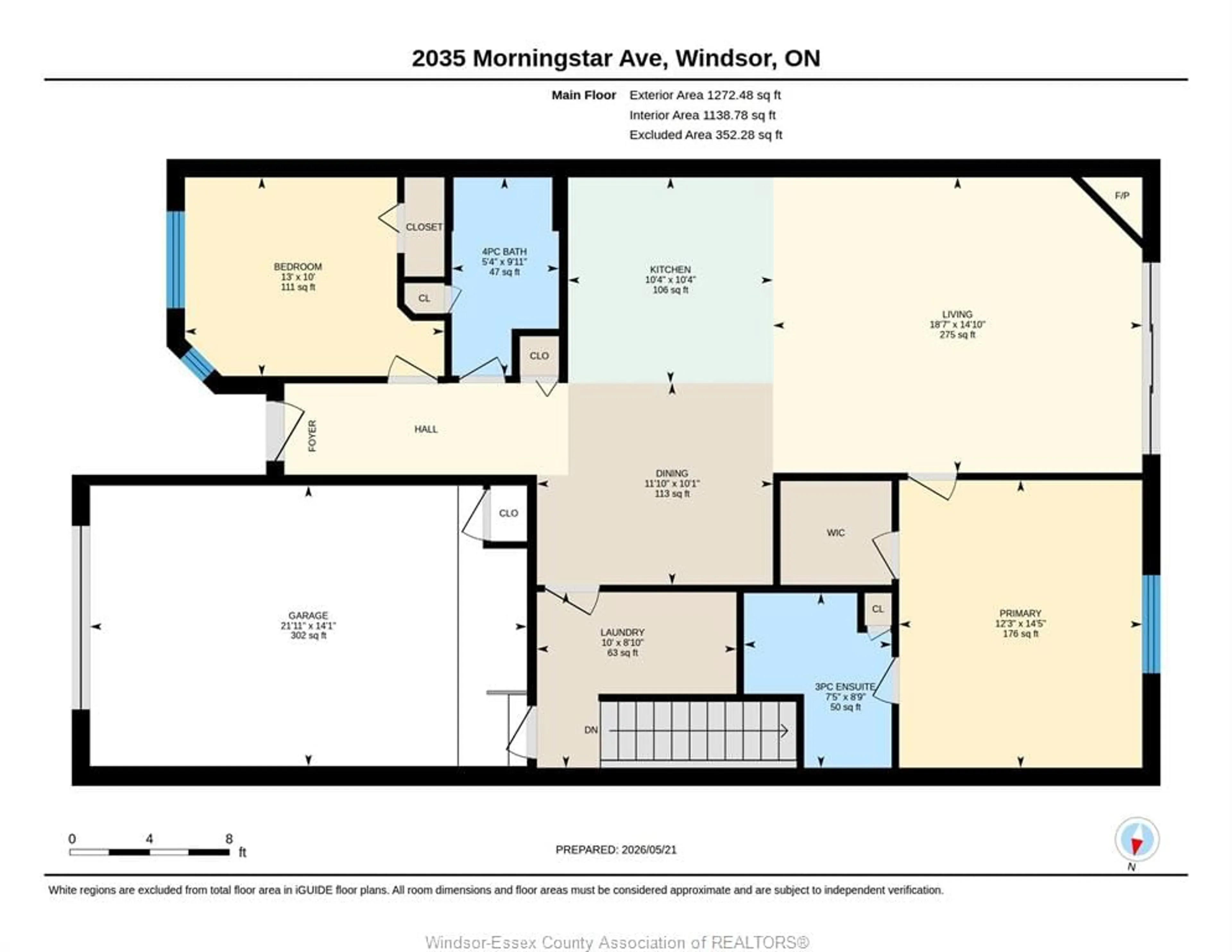 Floor plan for 2035 Morningstar Ave, Windsor Ontario N8P 1W5