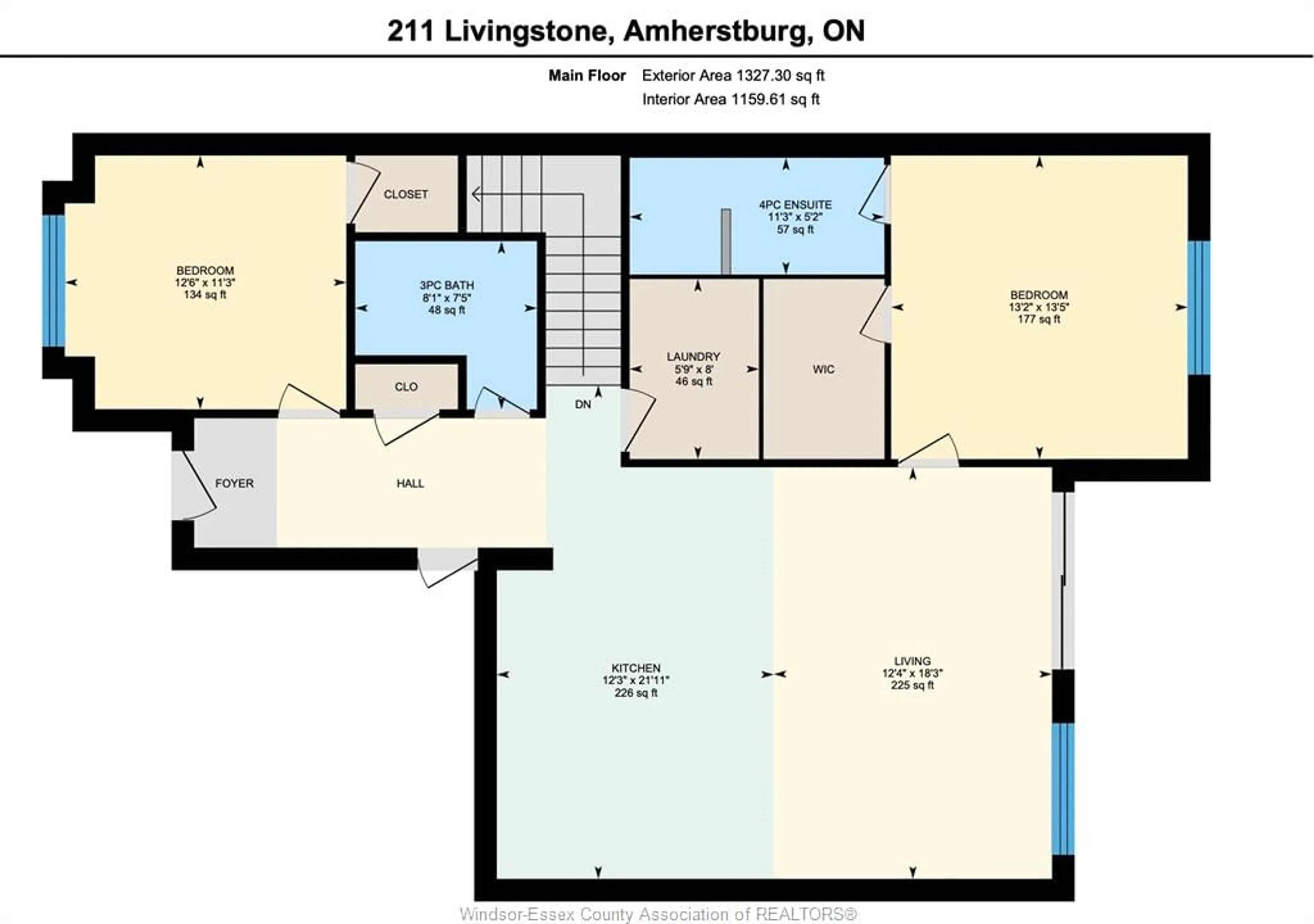 Floor plan for 211 LIVINGSTONE Cres, Amherstburg Ontario N9V 4C5
