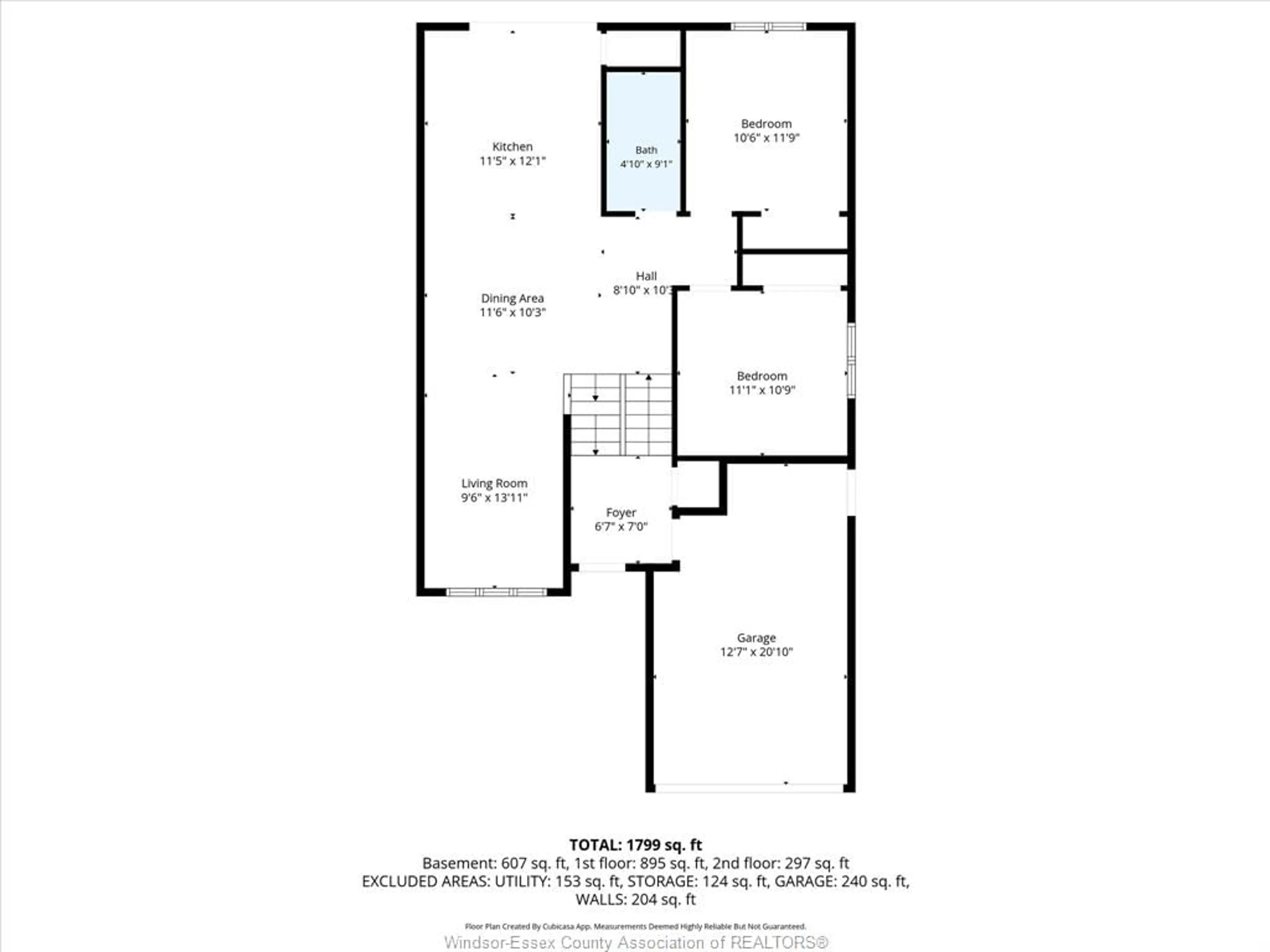 Floor plan for 210 Adams Ave, Amherstburg Ontario N9V 0B2