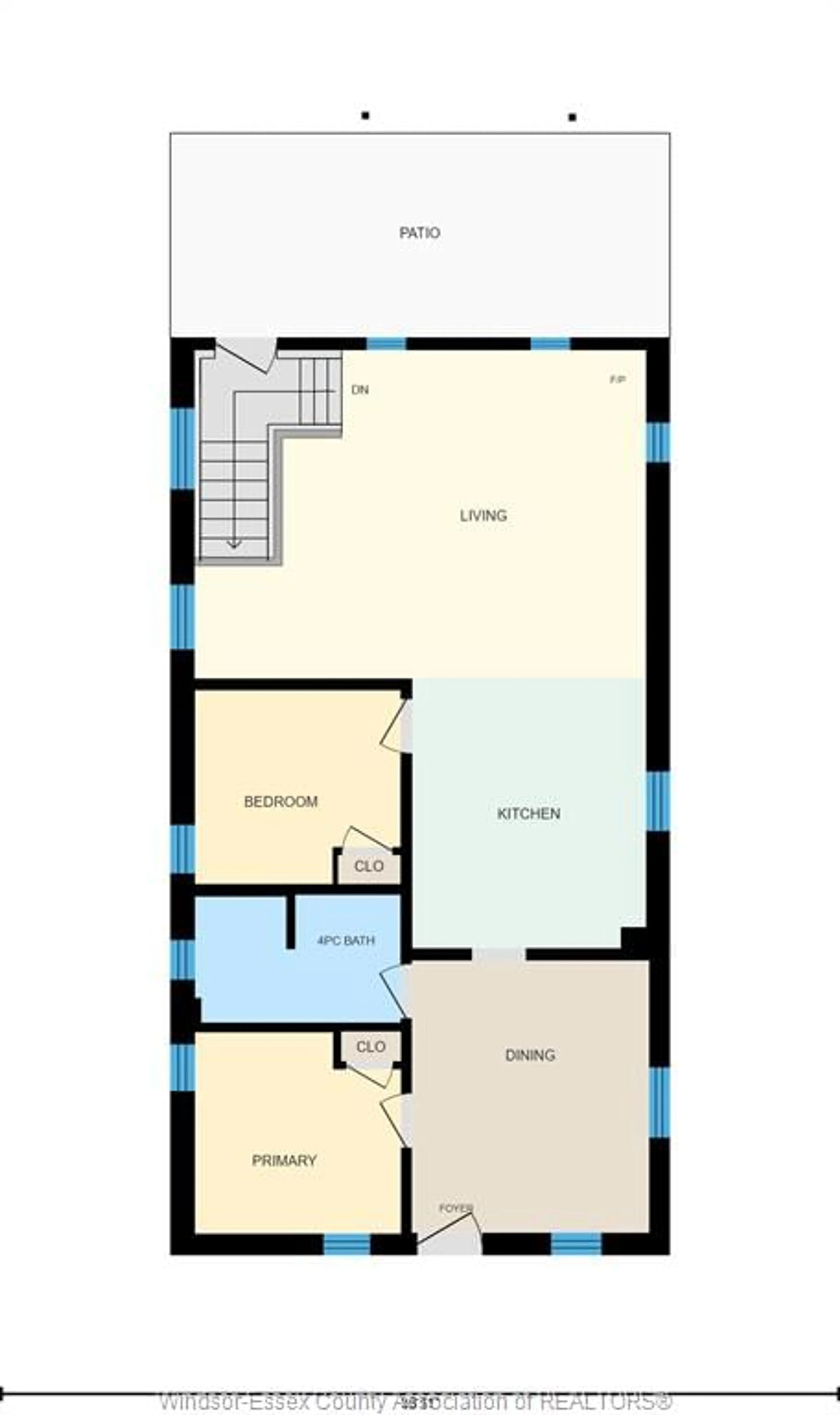 Floor plan for 851 ELLROSE Ave, Windsor Ontario N8Y 3W6