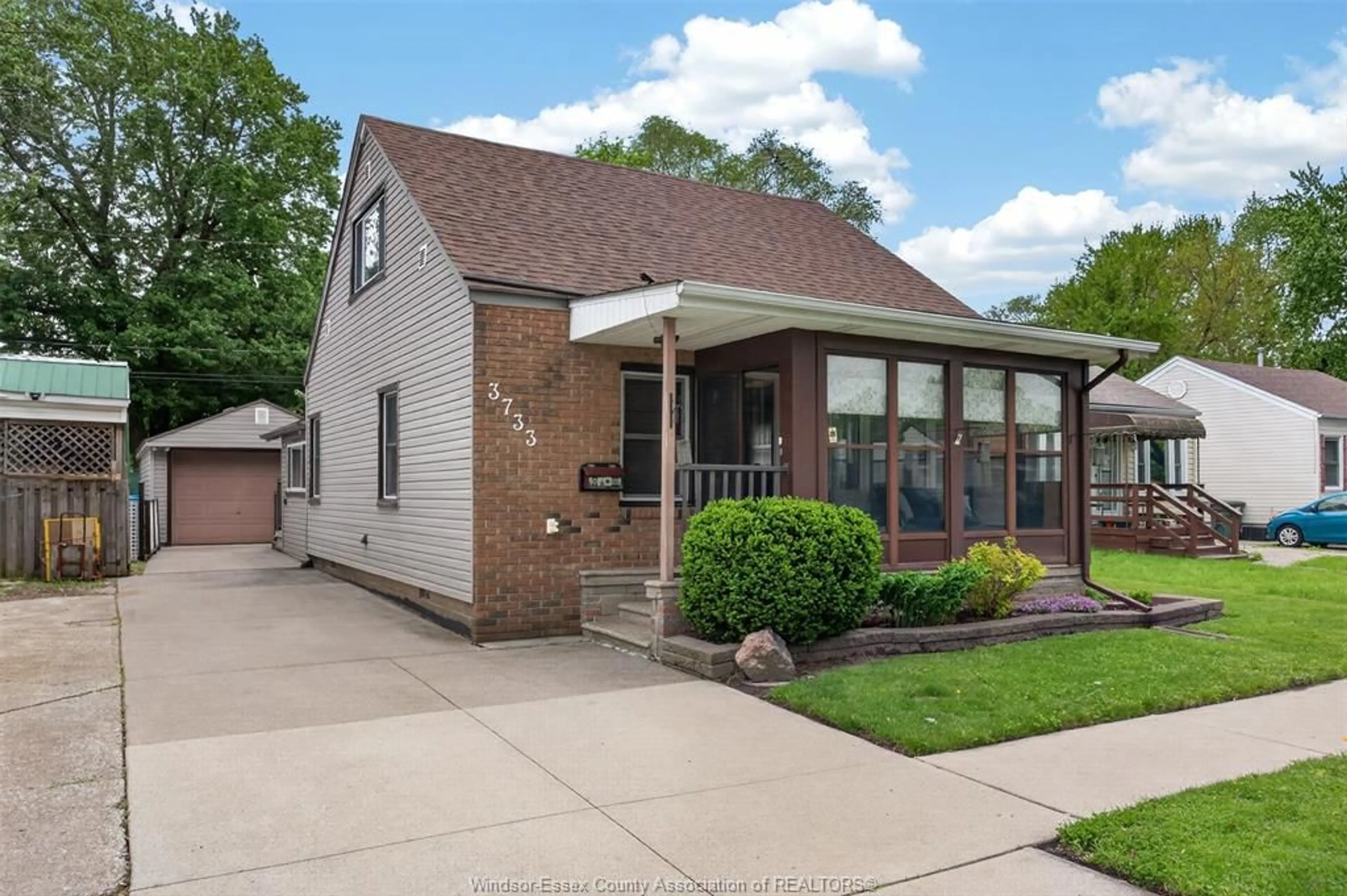Home with brick exterior material, street for 3733 VAUGHAN St, Windsor Ontario N9C 1Z6