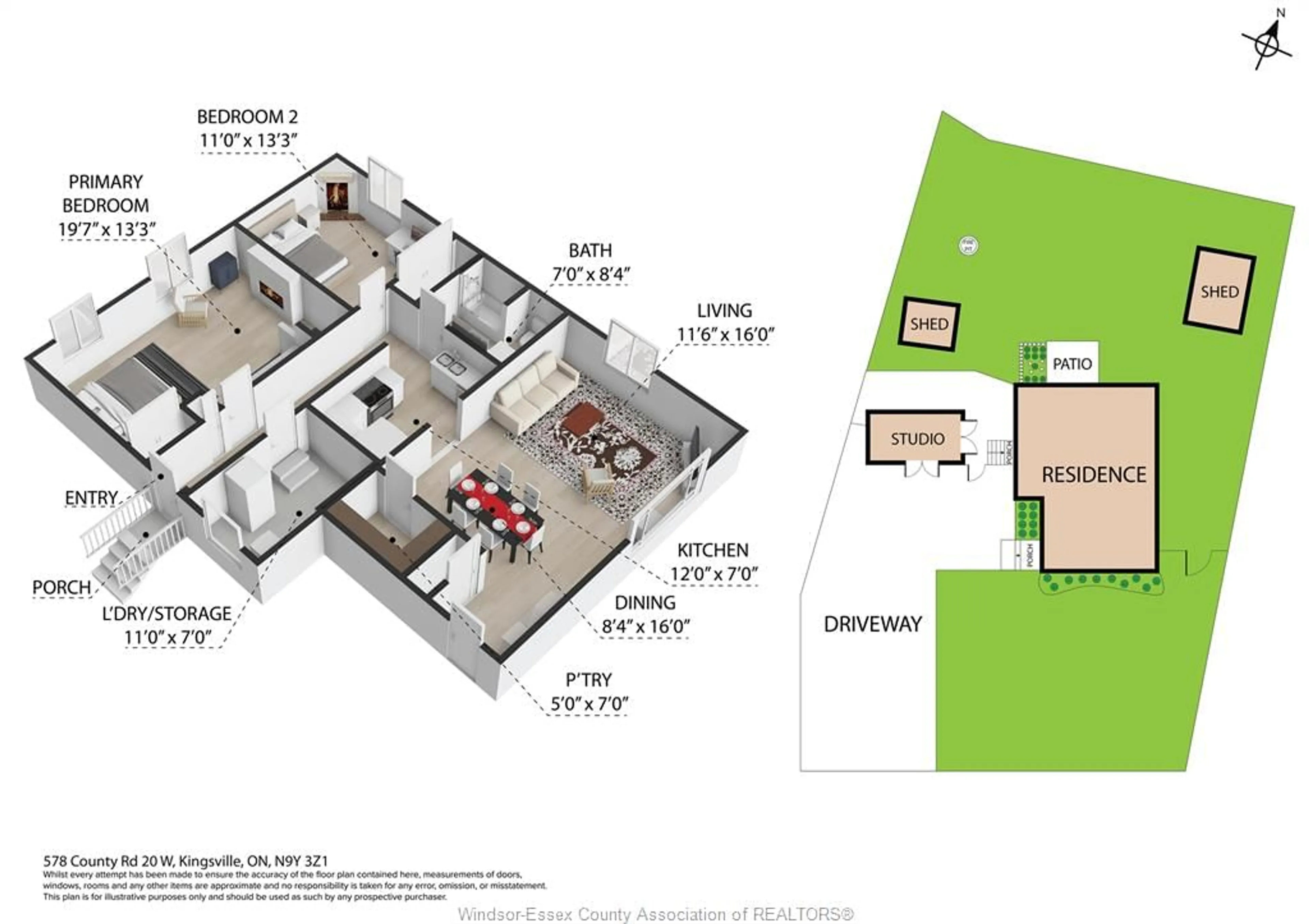 Floor plan for 578 County Rd 20, Kingsville Ontario N9Y 2E6