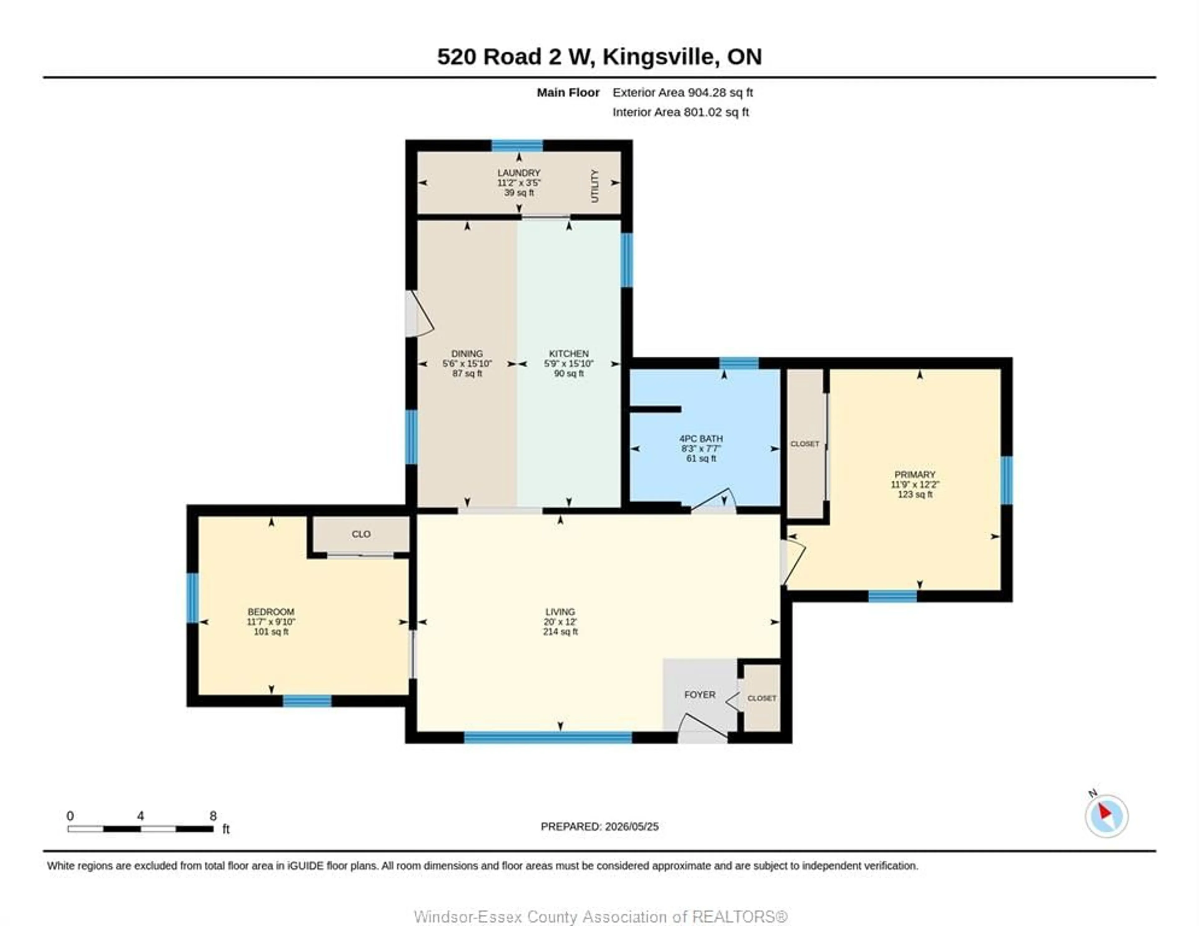 Floor plan for 520 ROAD 2 WEST, Kingsville Ontario N9Y 2E4