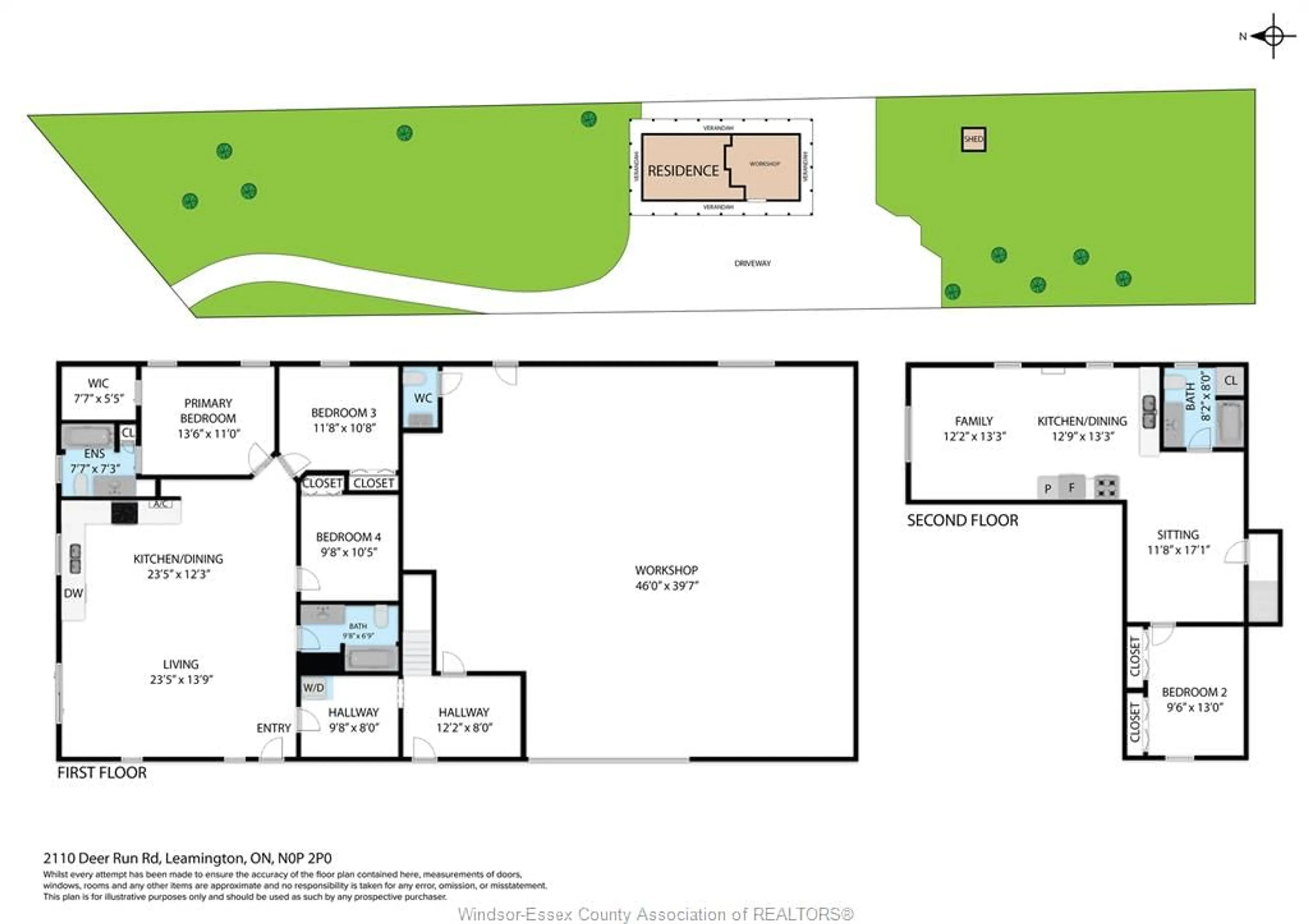 Floor plan for 2110 DEER RUN Rd, Leamington Ontario N8H 3V7