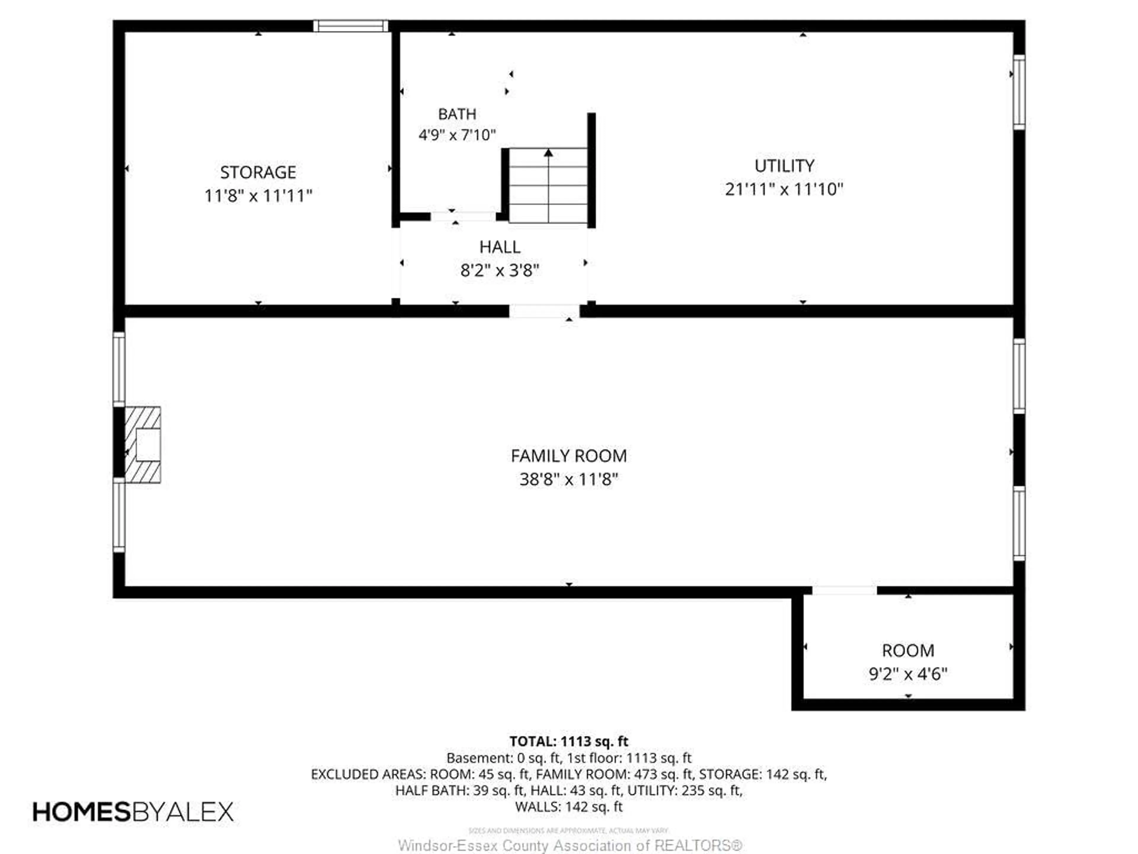 Floor plan for 3662 ASKIN Ave, Windsor Ontario N9E 3J9