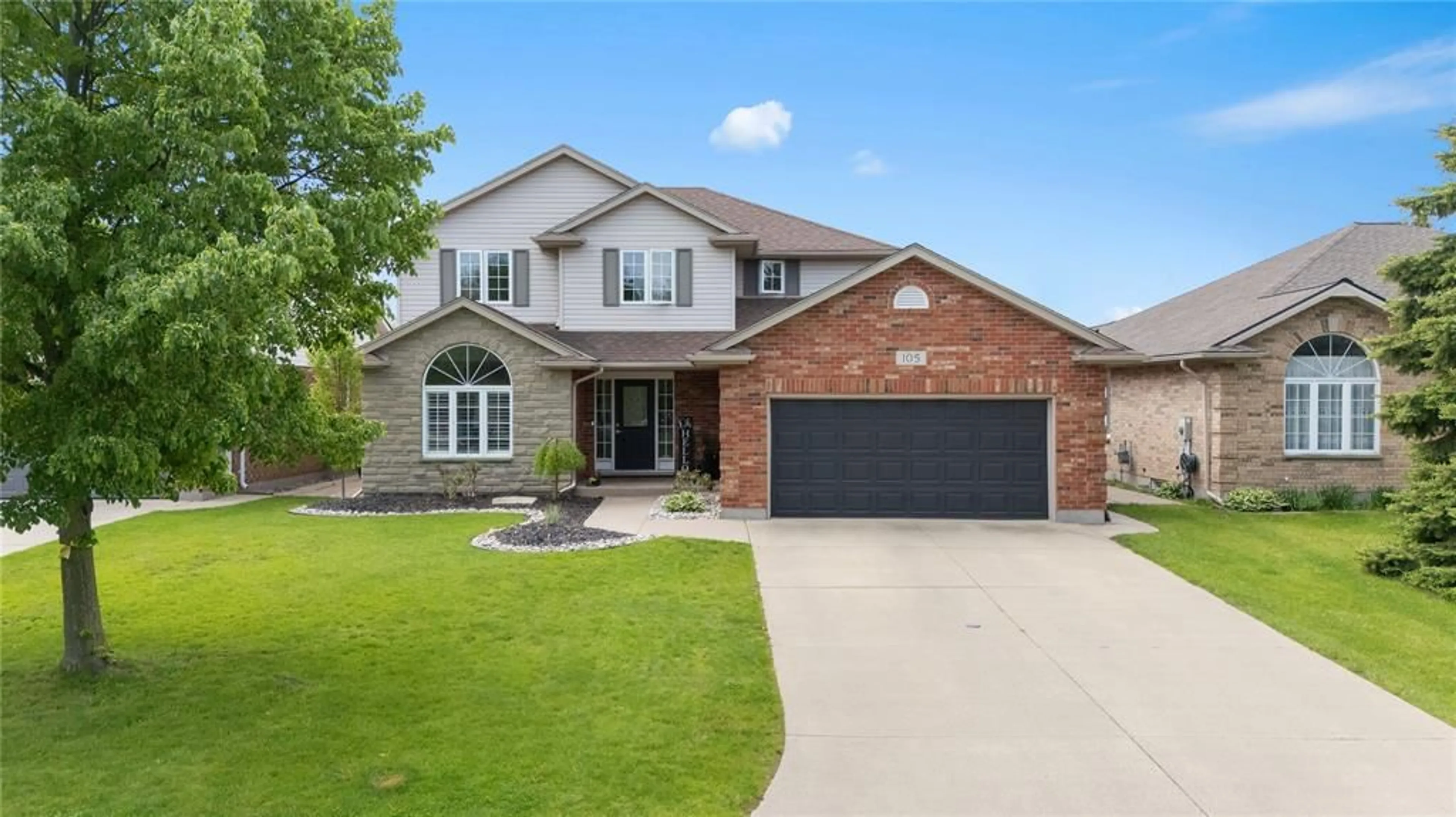 Home with brick exterior material, street for 105 Augusta Blvd, Sarnia Ontario N7W 1C6
