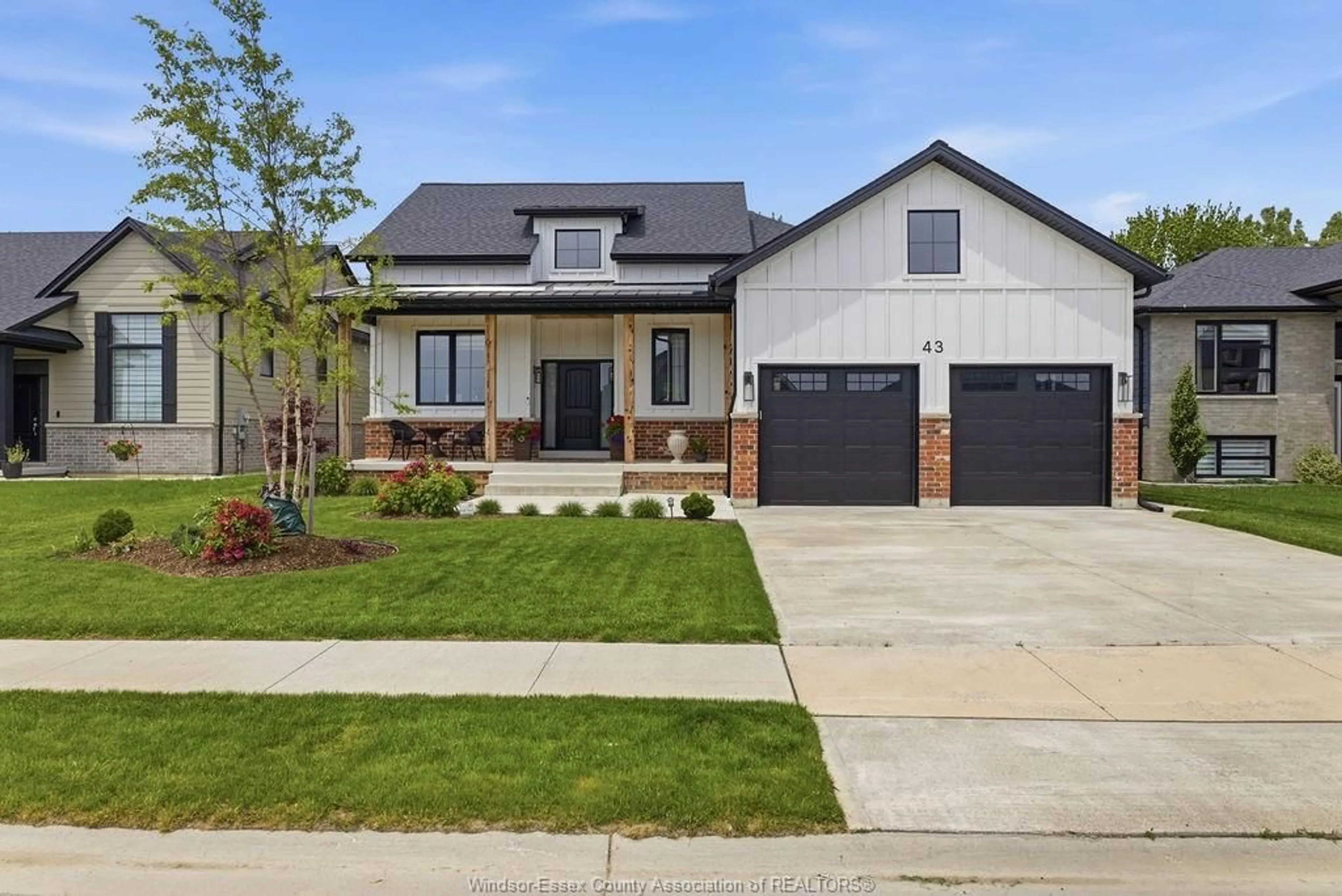 Home with brick exterior material, street for 43 Belleview Dr, Cottam Ontario N0R 1B0