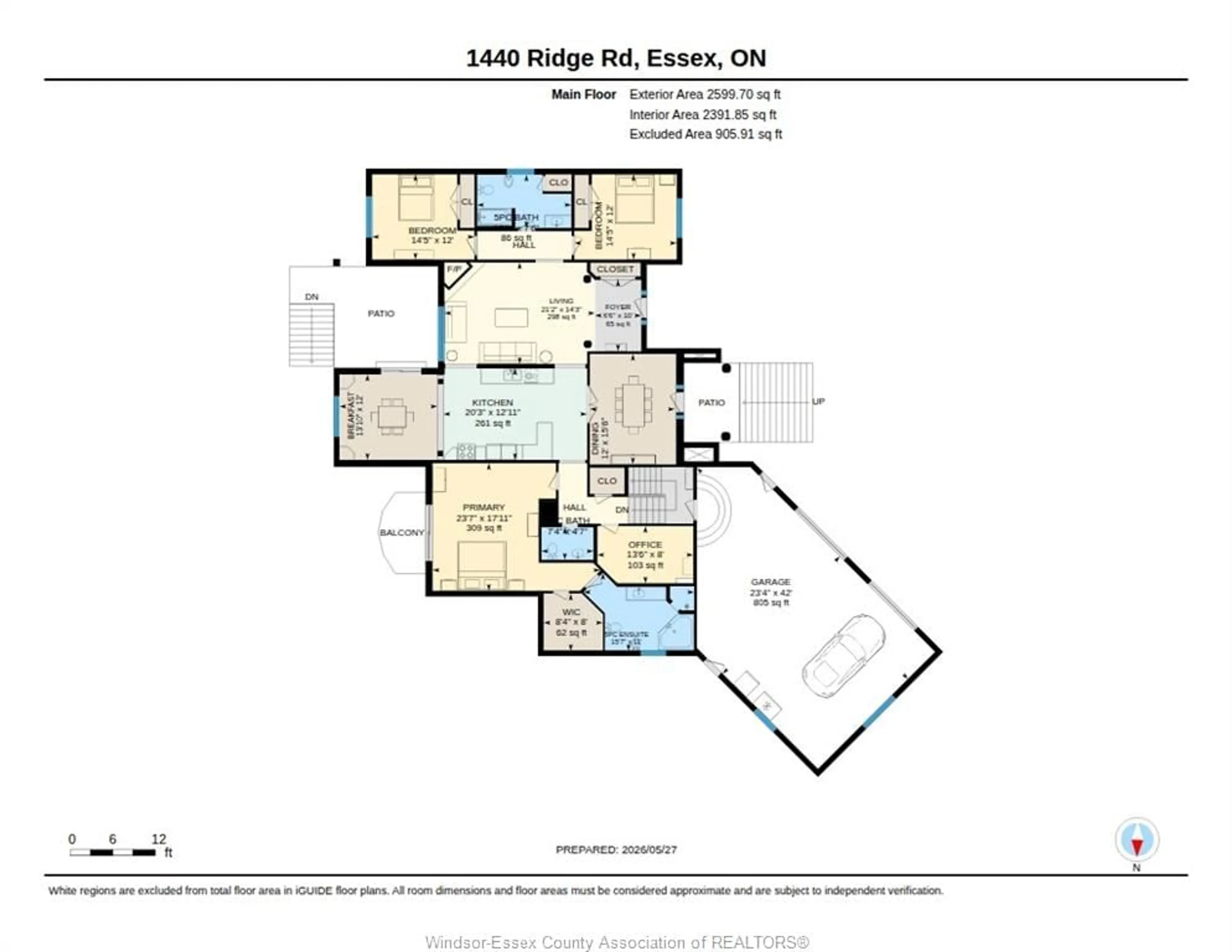 Floor plan for 1440 Ridge Rd, Harrow Ontario N0R 1G0