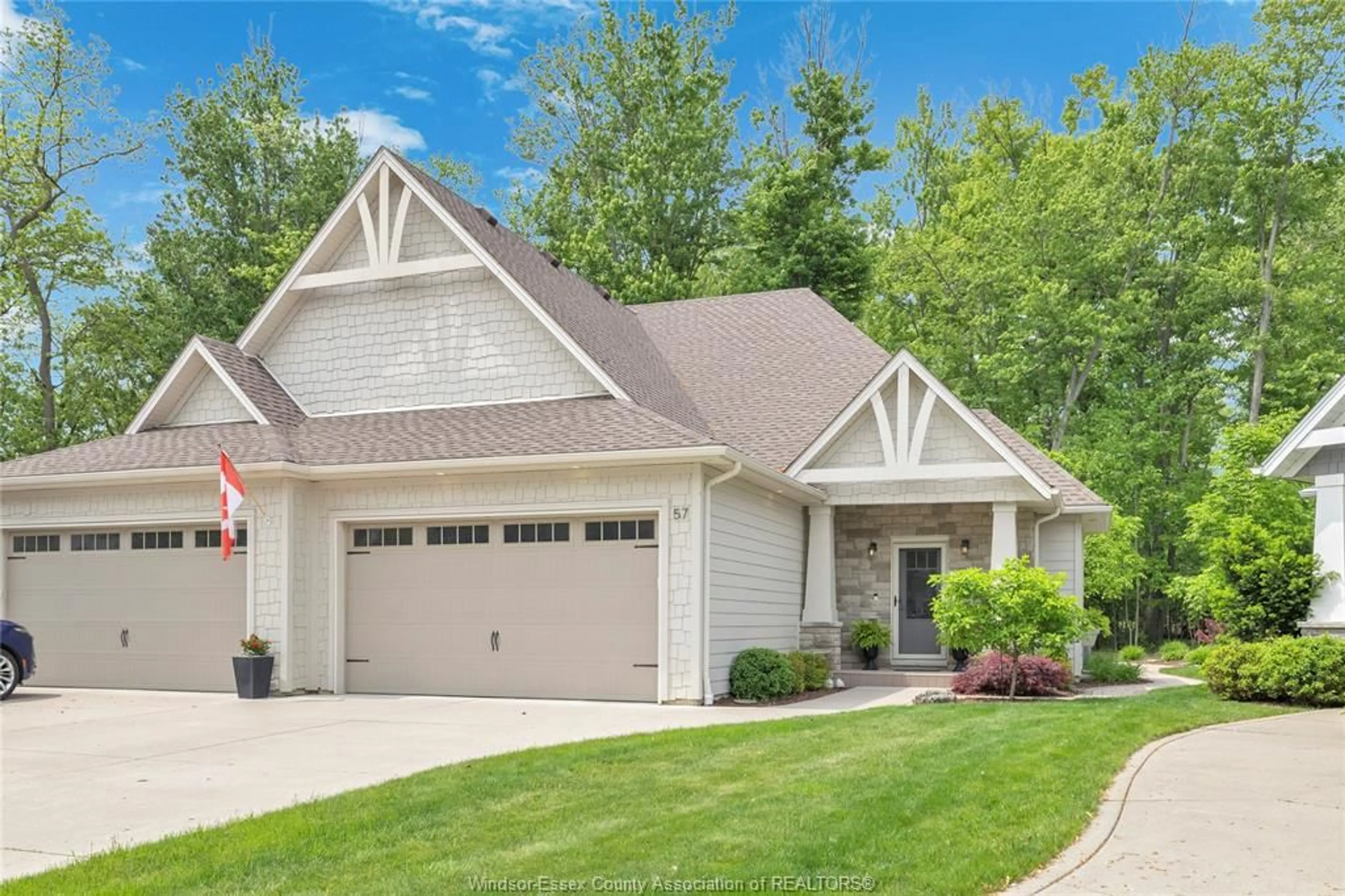 Home with vinyl exterior material, street for 57 RED OAK Cres, Amherstburg Ontario N9V 4C4