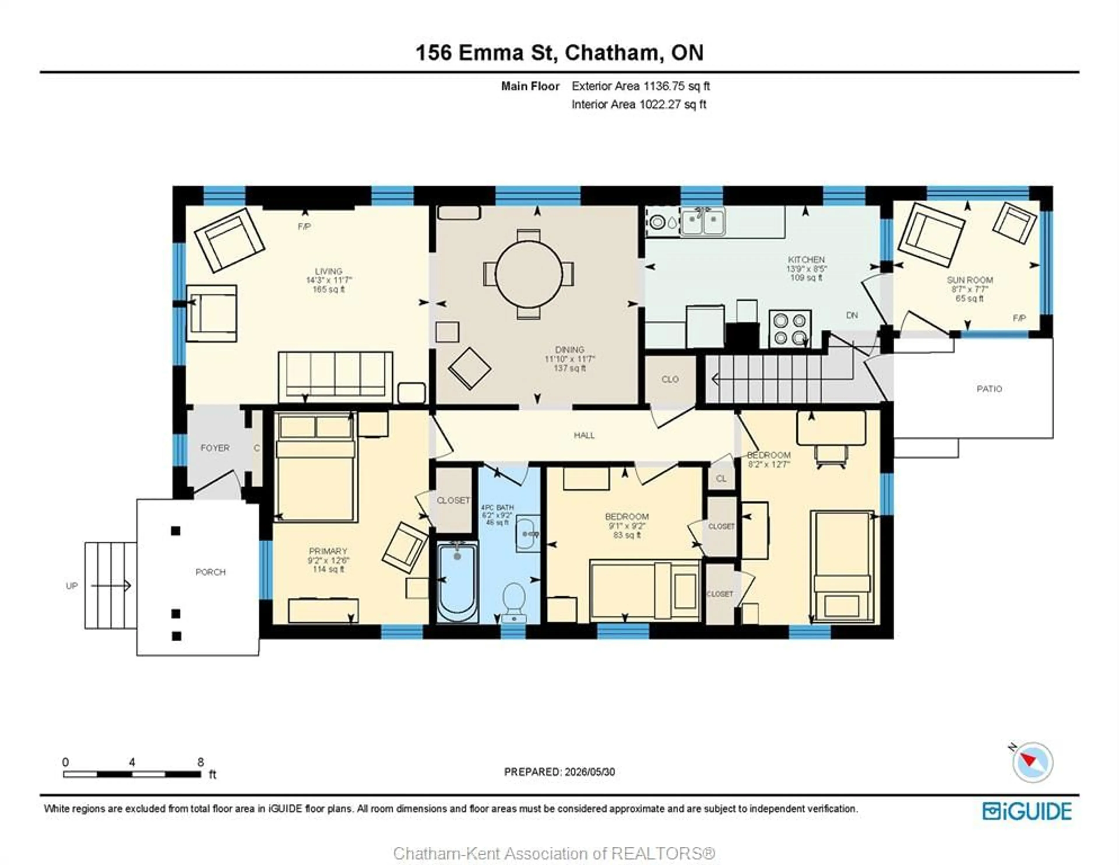Floor plan for 156 Emma St, Chatham Ontario N7L 1B3