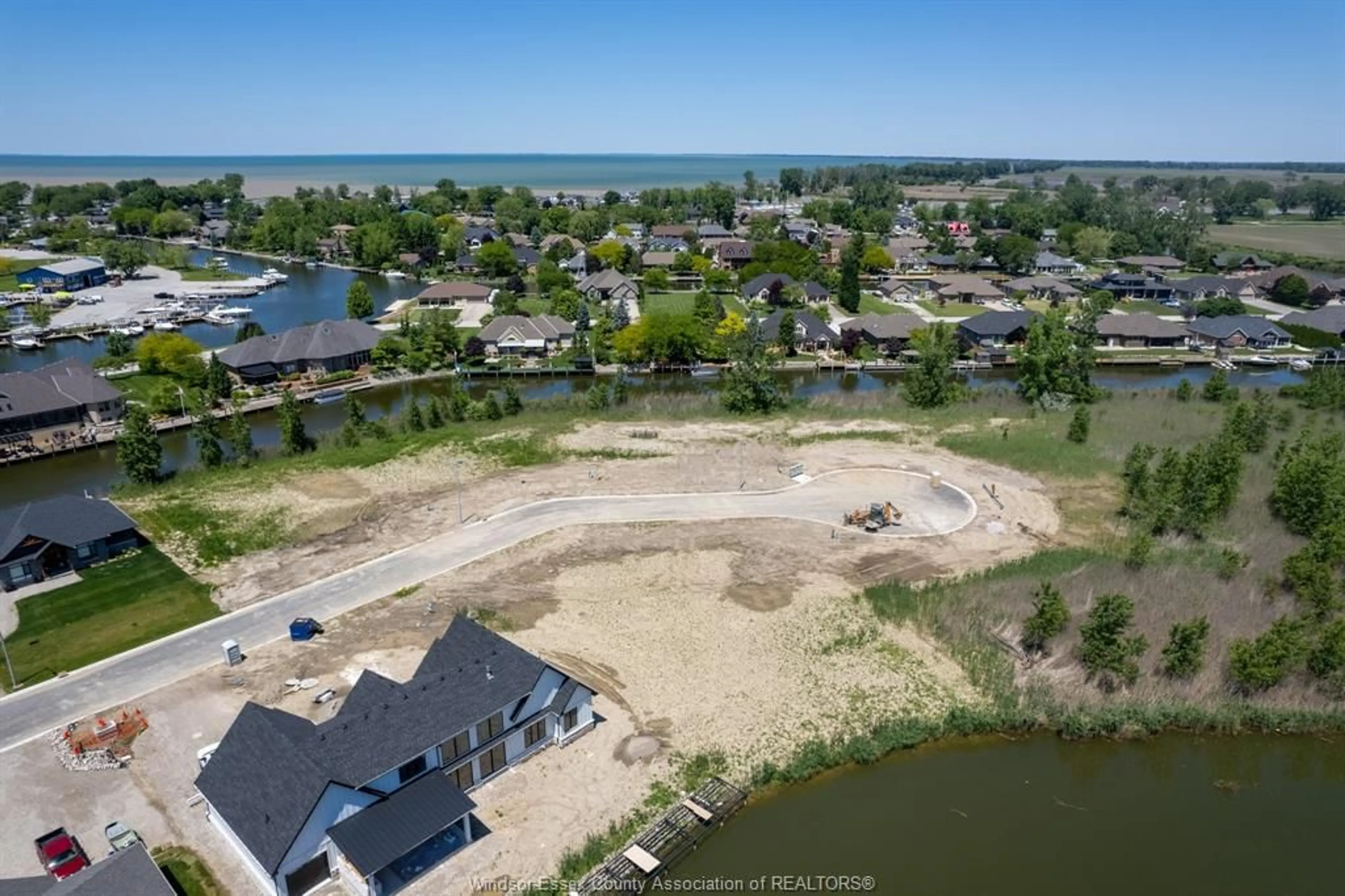 A pic from outside/outdoor area/front of a property/back of a property/a pic from drone, water/lake/river/ocean view for 19130 HAVEN Ave, Lakeshore Ontario N0P 2L0