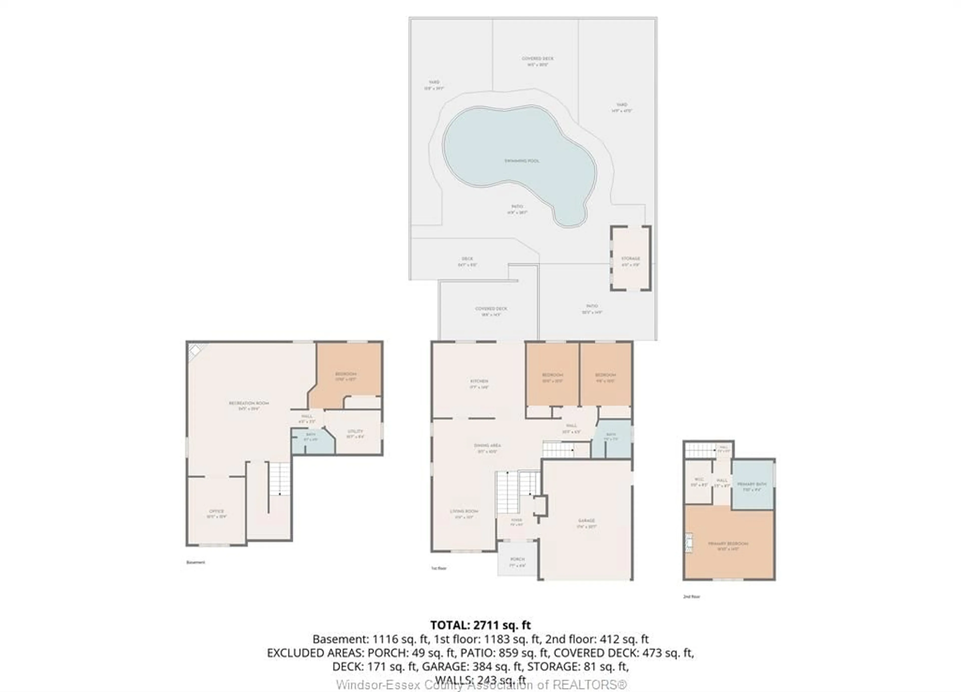 Floor plan for 2287 NORTHWAY AVE, Windsor Ontario N9B 3Y3