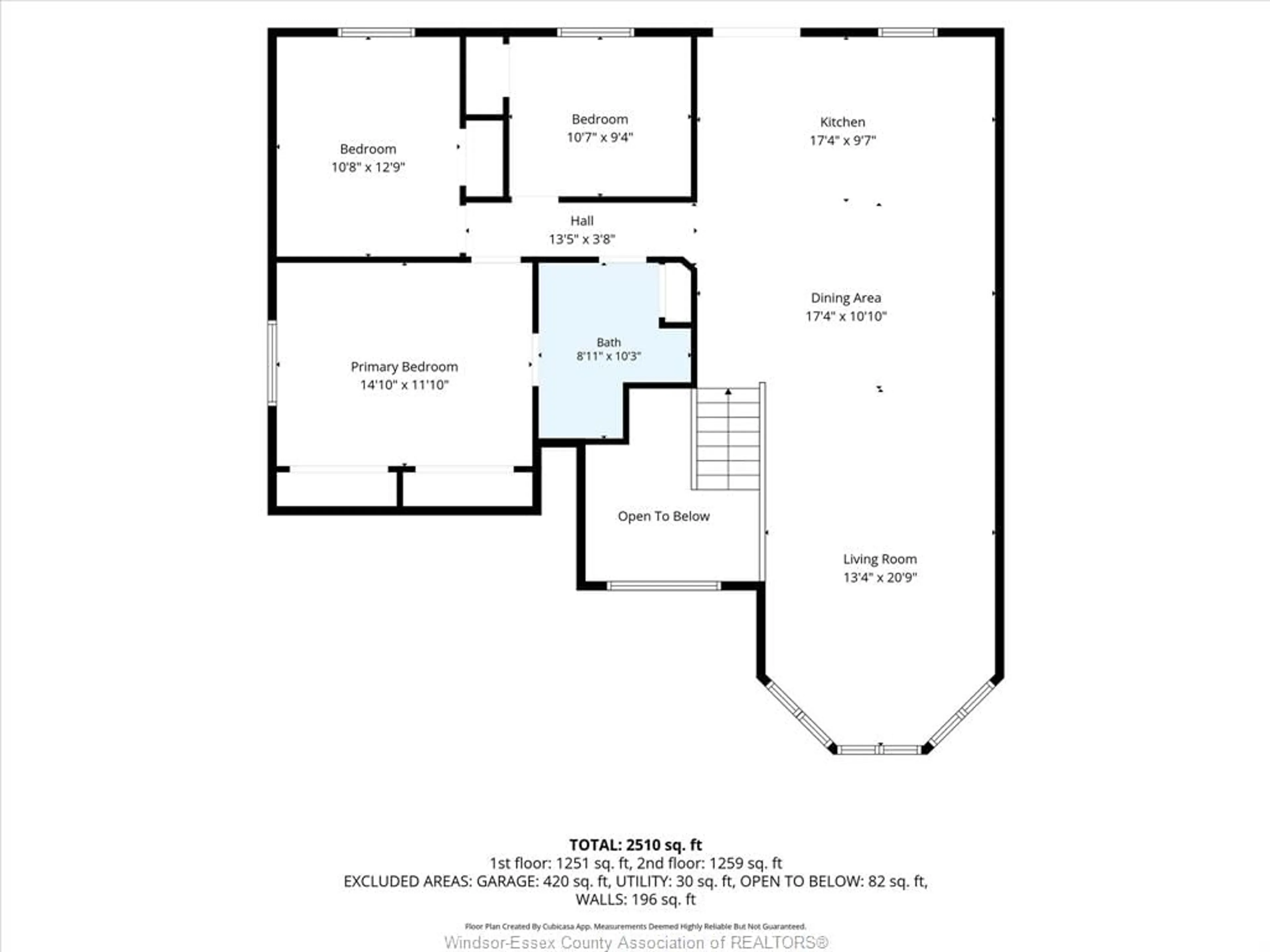 Floor plan for 211 Sunnyside, LaSalle Ontario N9J 3J2