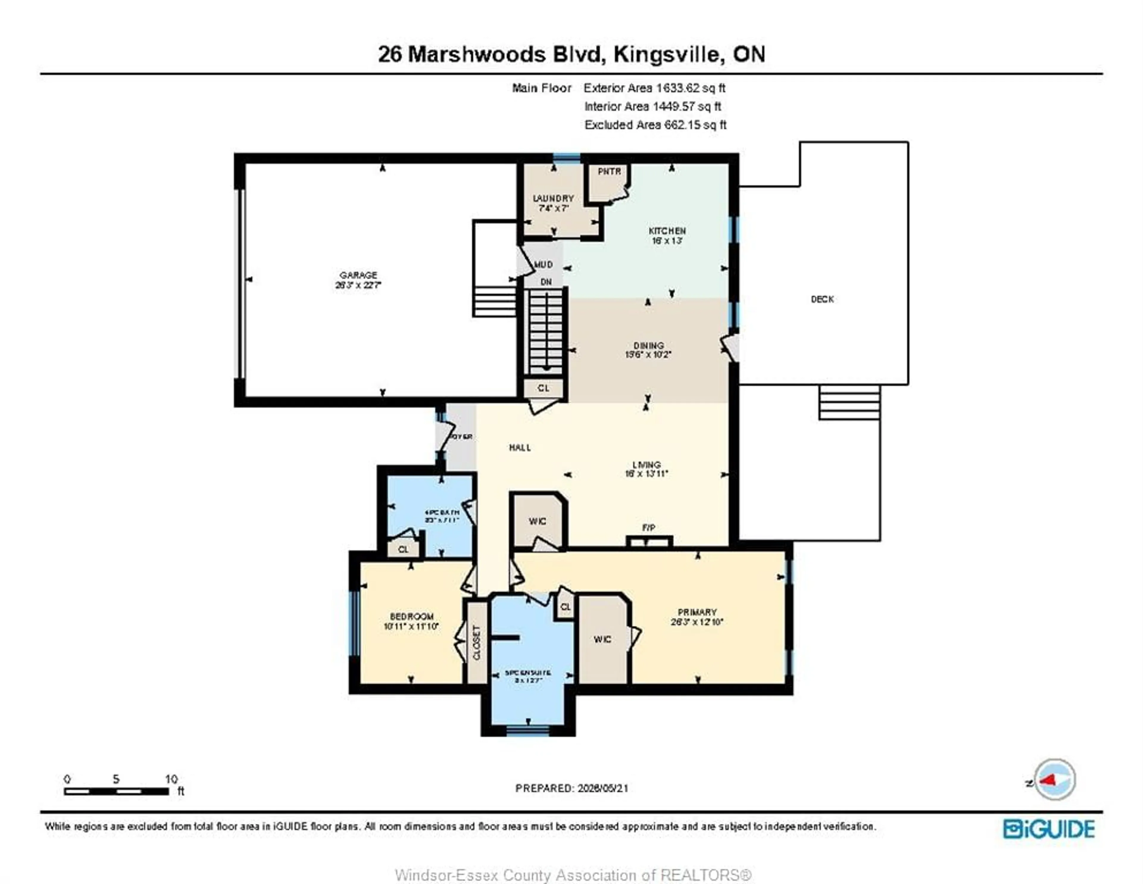 Floor plan for 26 MARSHWOODS Blvd, Kingsville Ontario N9Y 0A7