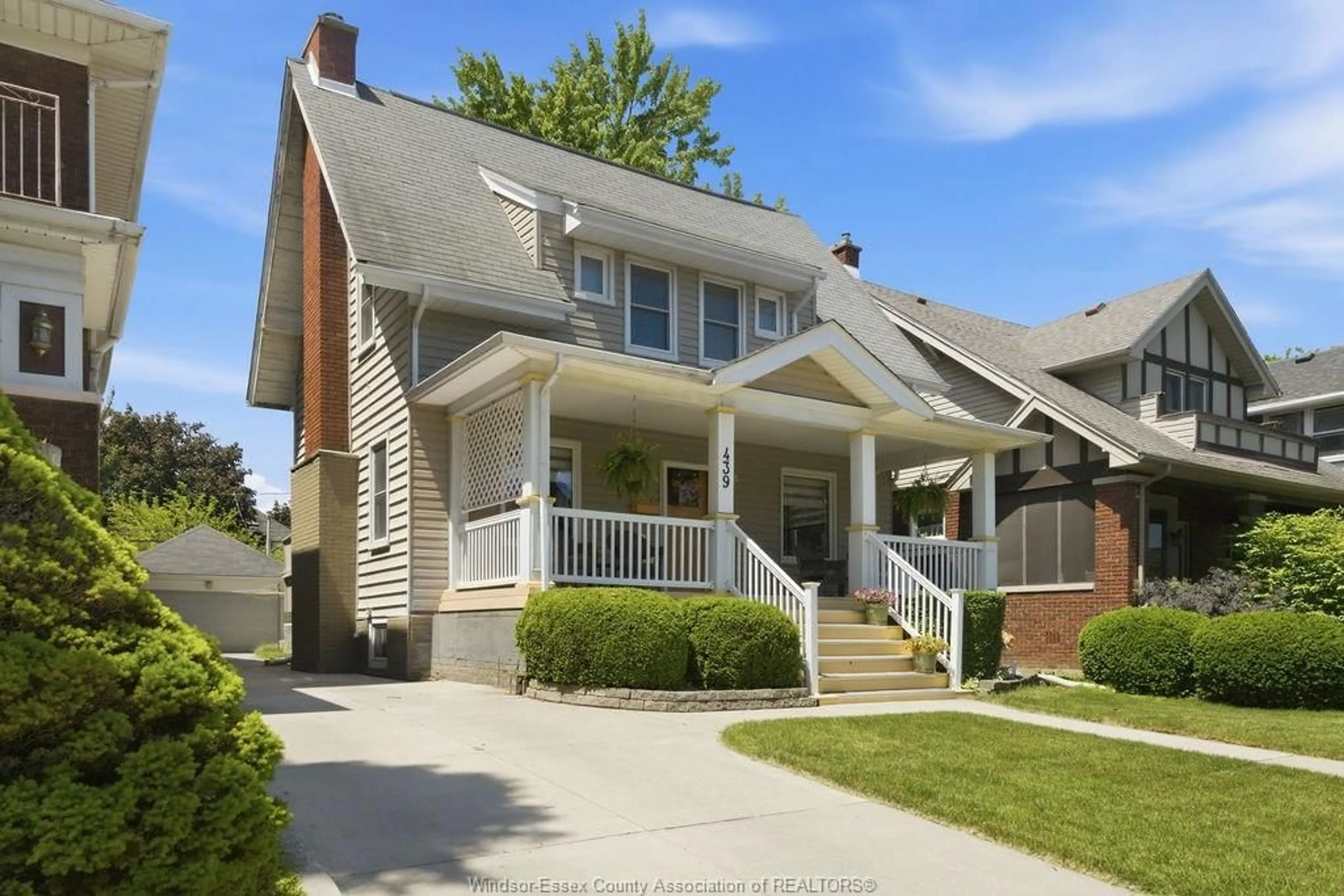 Home with vinyl exterior material, street for 439 MOY Ave, Windsor Ontario N9A 2N3