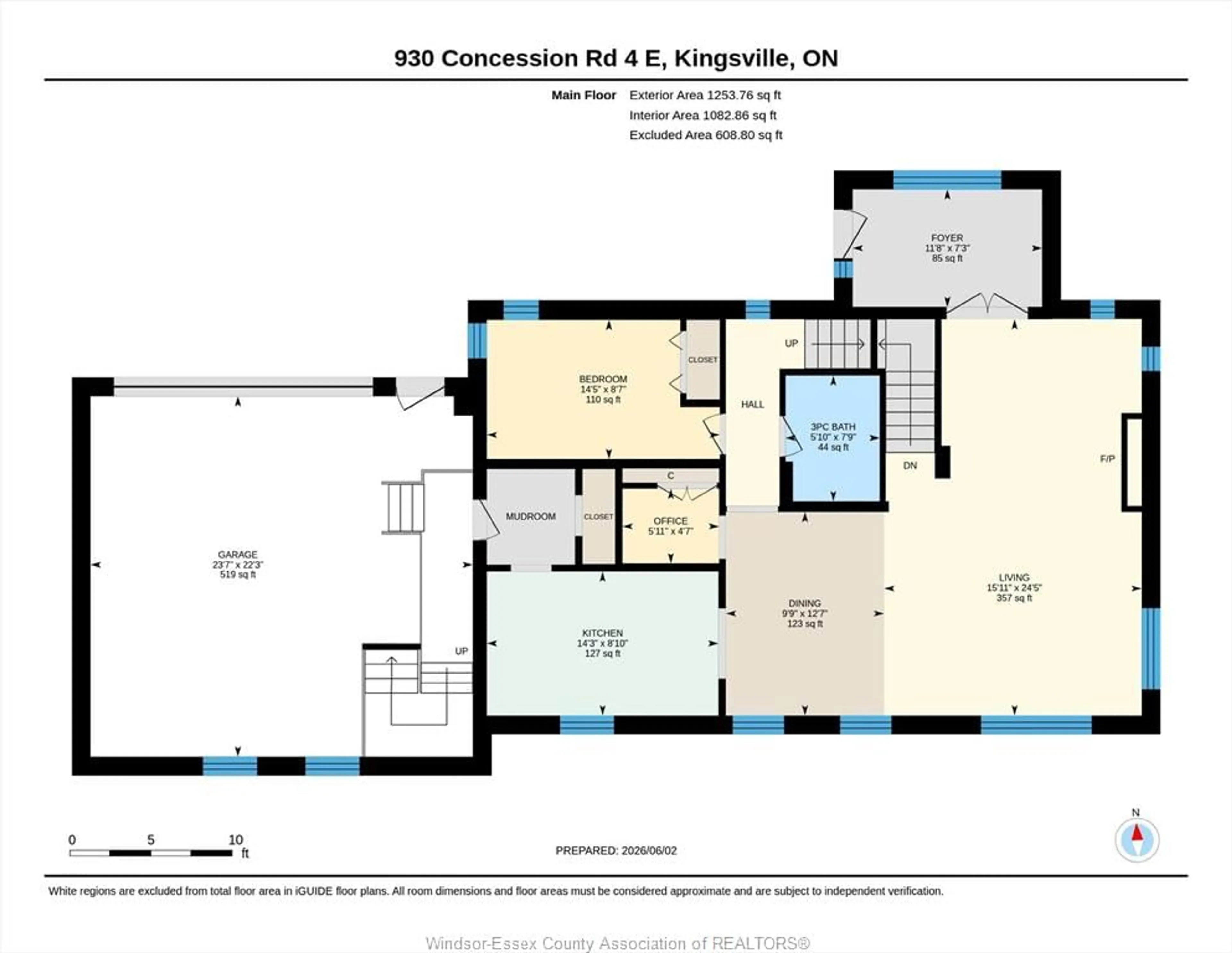 Floor plan for 930 Road 4 E (Cty Rd 18), Kingsville Ontario N9Y 2E5