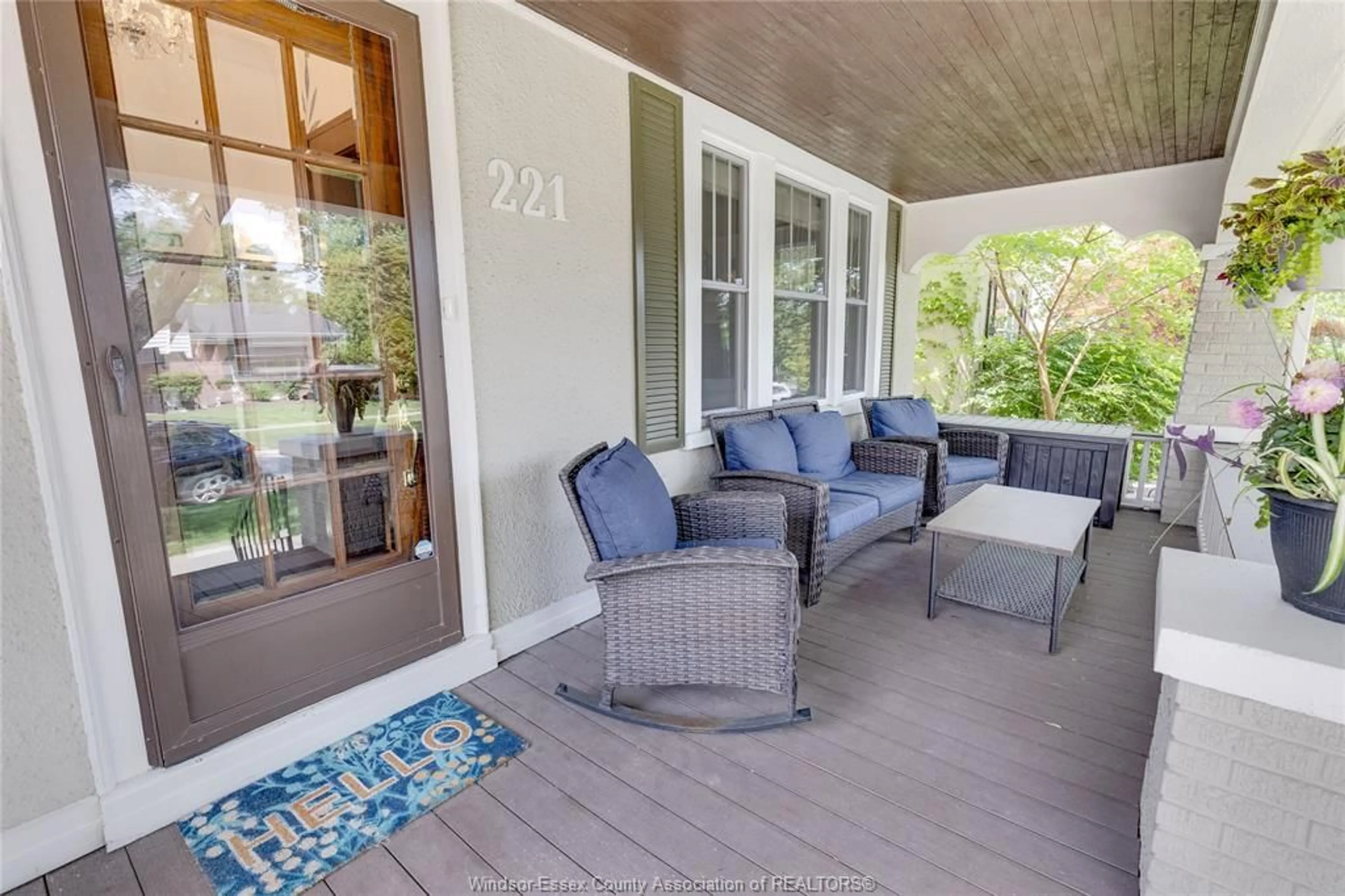 Patio, water/lake/river/ocean view for 221 VILLAIRE Ave, Windsor Ontario N8S 2J1