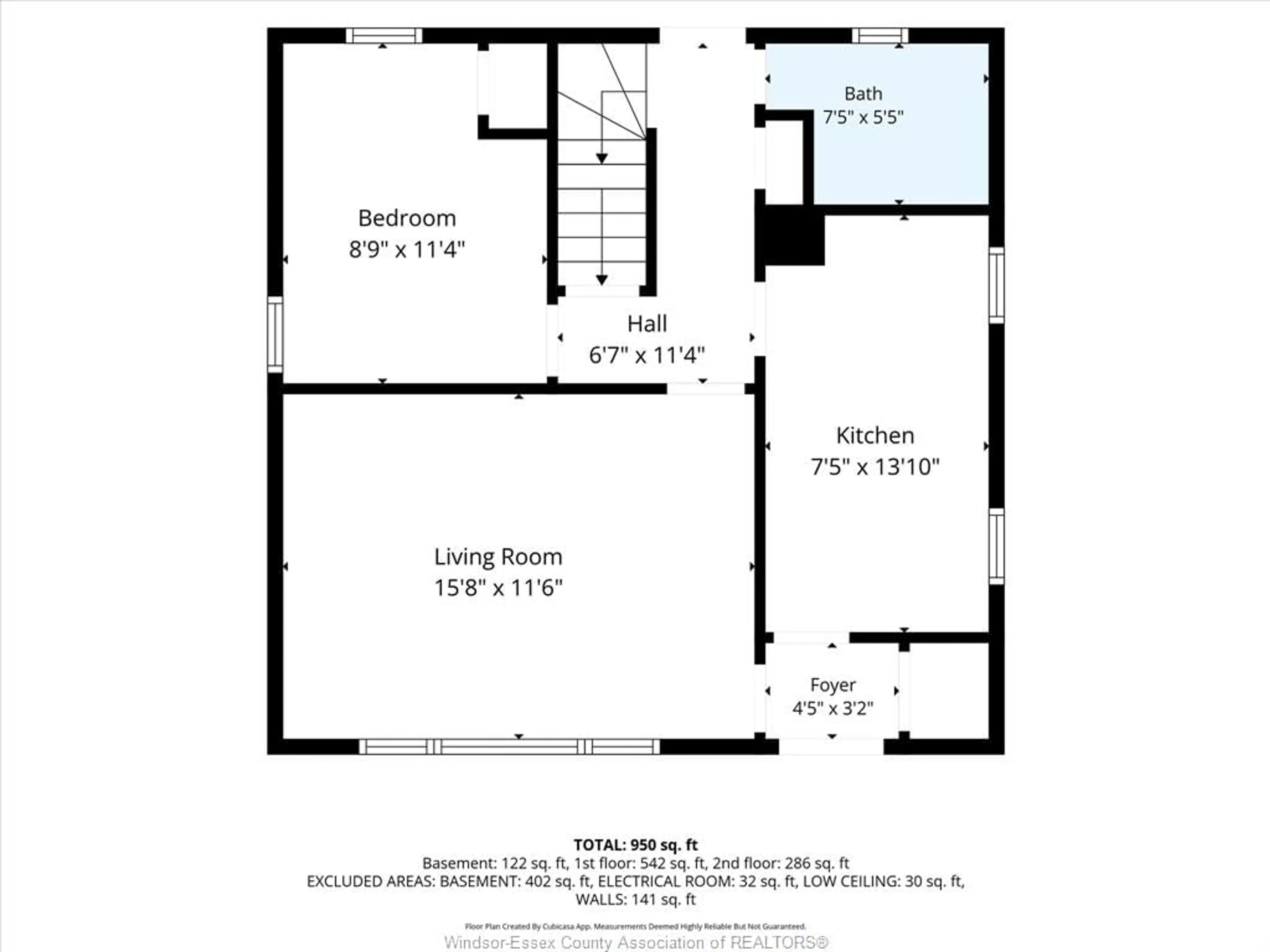Floor plan for 1105 DOT Ave, Windsor Ontario N9C 3H9