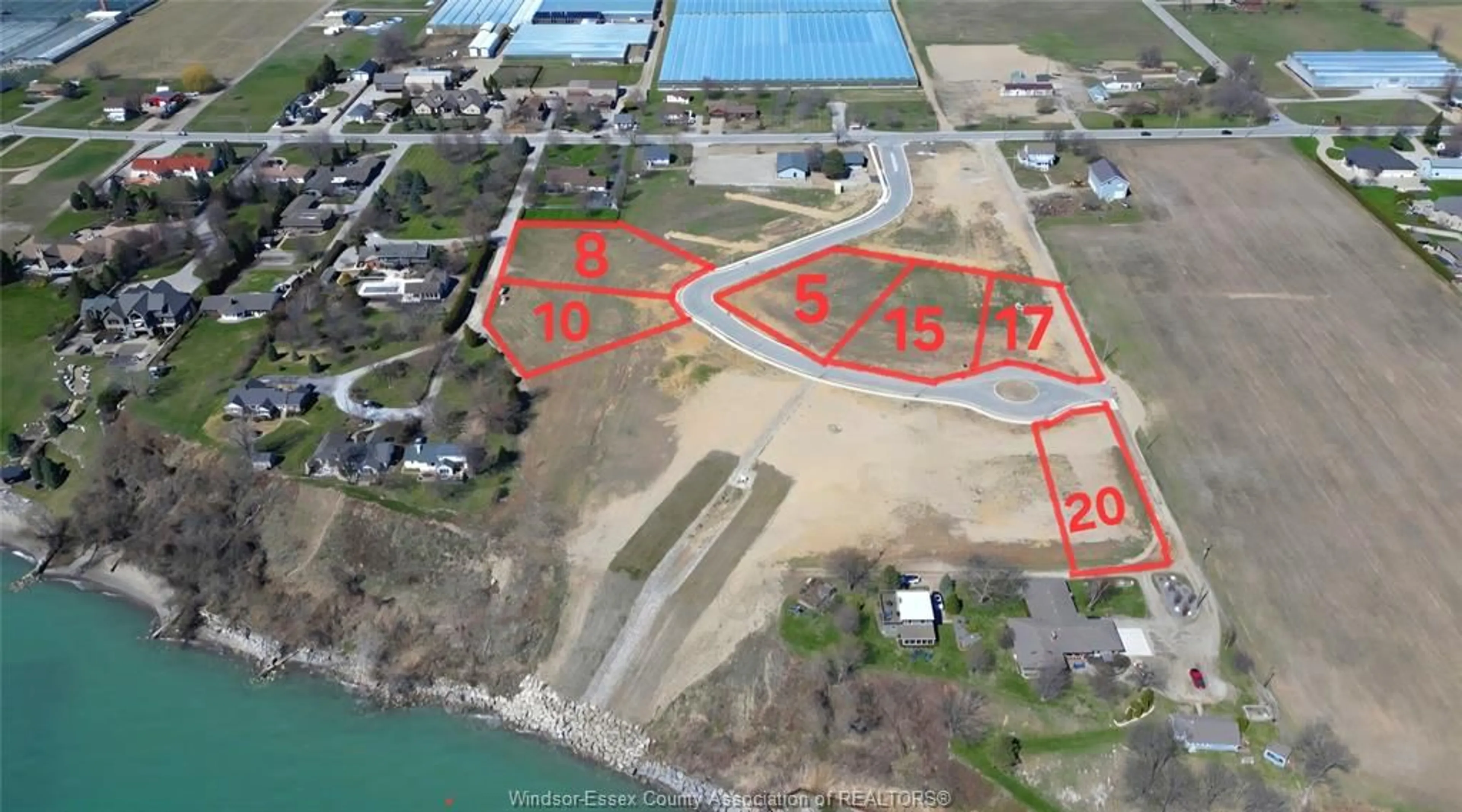 A pic from outside/outdoor area/front of a property/back of a property/a pic from drone, water/lake/river/ocean view for 8 VISTA ISLE Ave, Leamington Ontario N8H 4C9