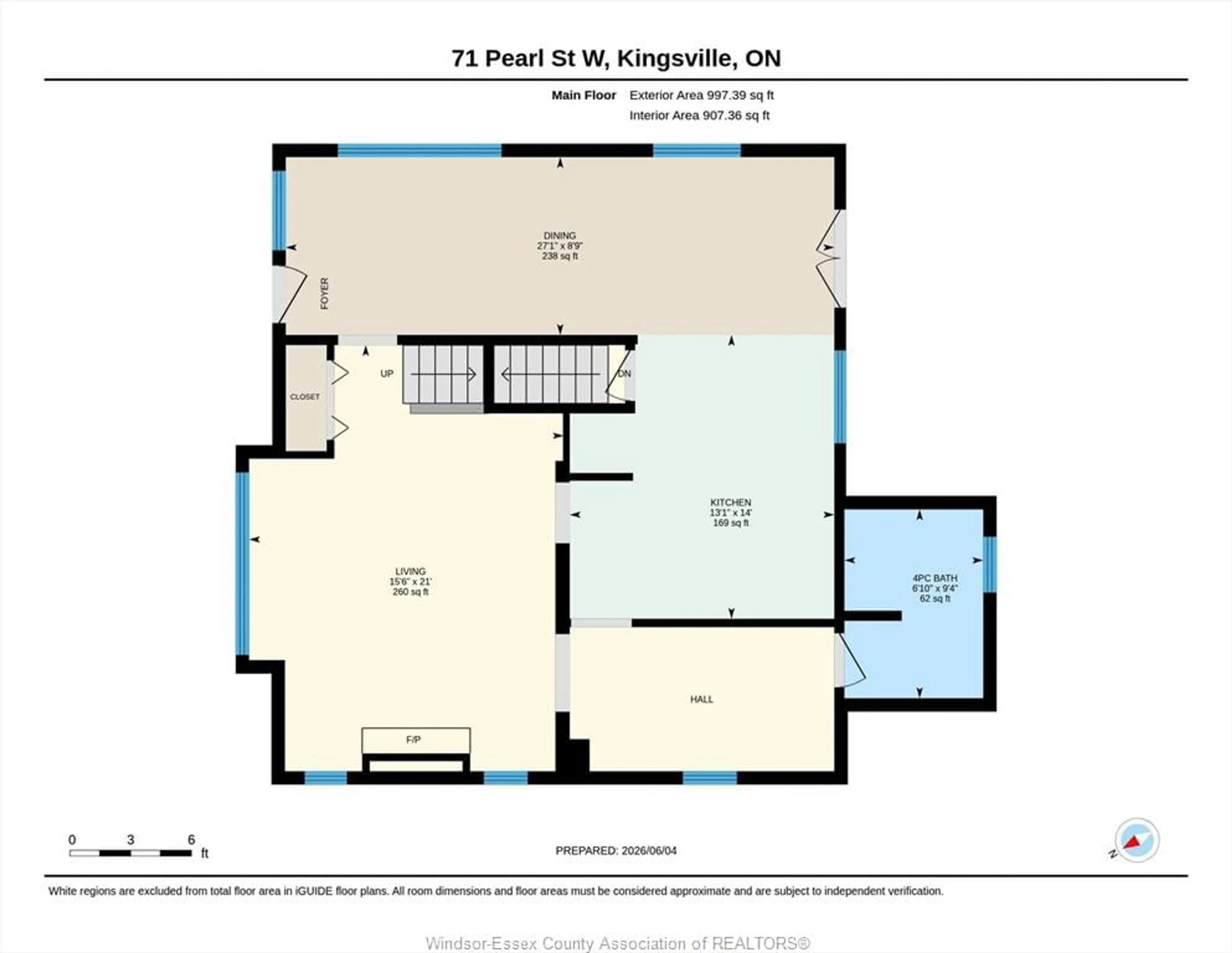 Floor plan for 71 PEARL St, Kingsville Ontario N9Y 1V5
