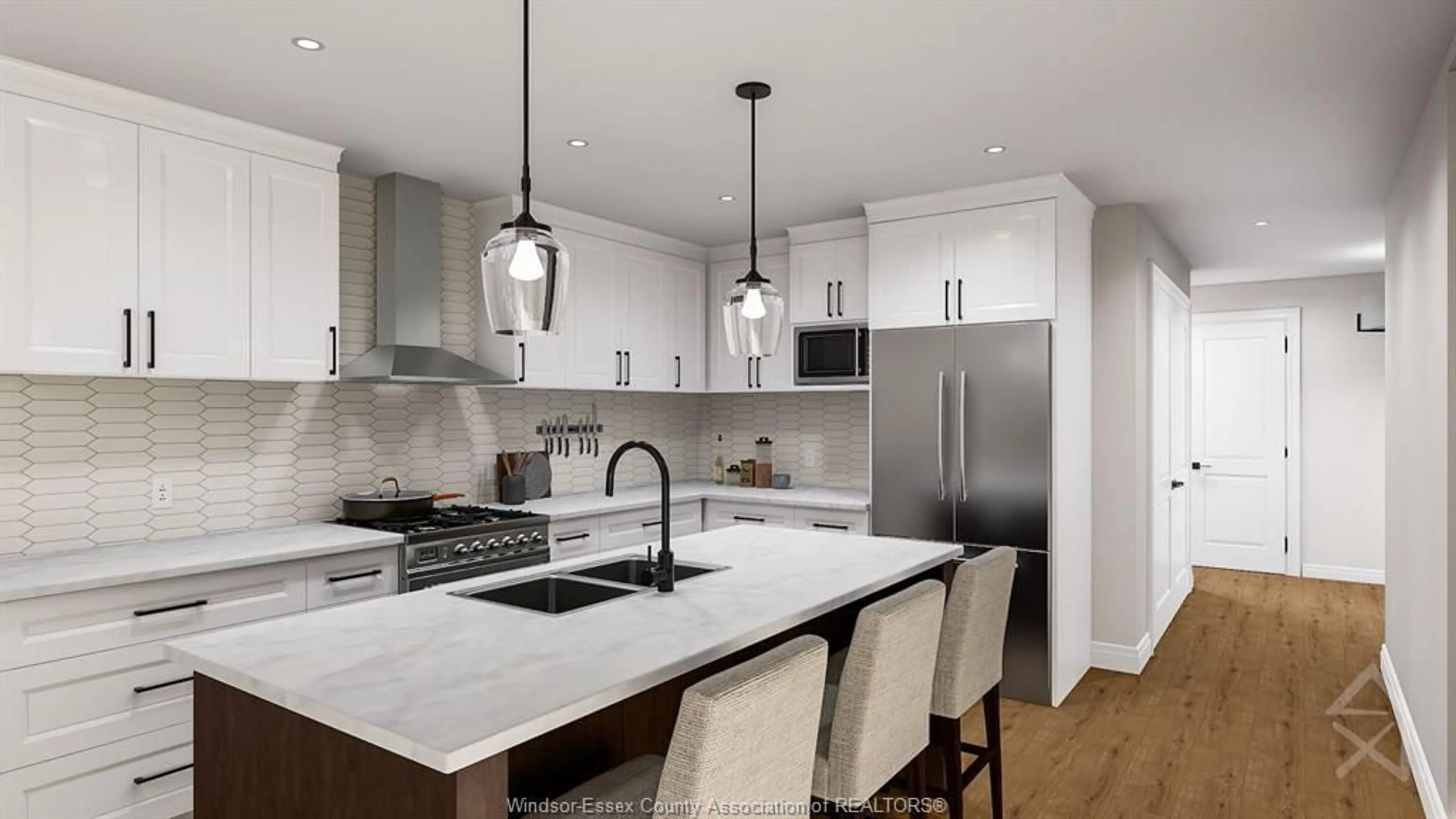 Contemporary kitchen, ceramic/tile floor for 404 BLAKE St, Lakeshore Ontario N0R 1A0