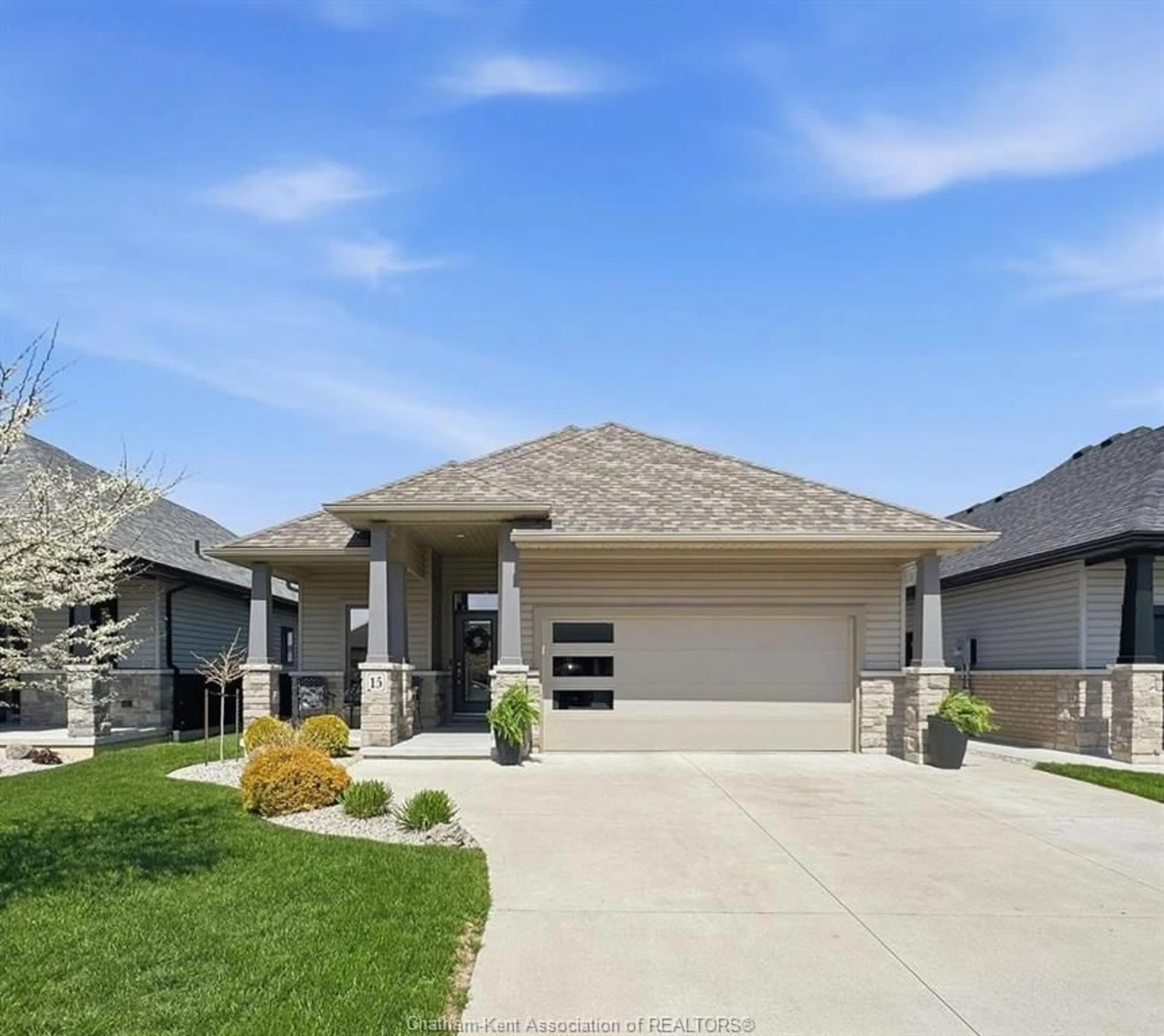 Home with brick exterior material, street for 15 Nightfall Crt, Chatham Ontario N7L 0C3