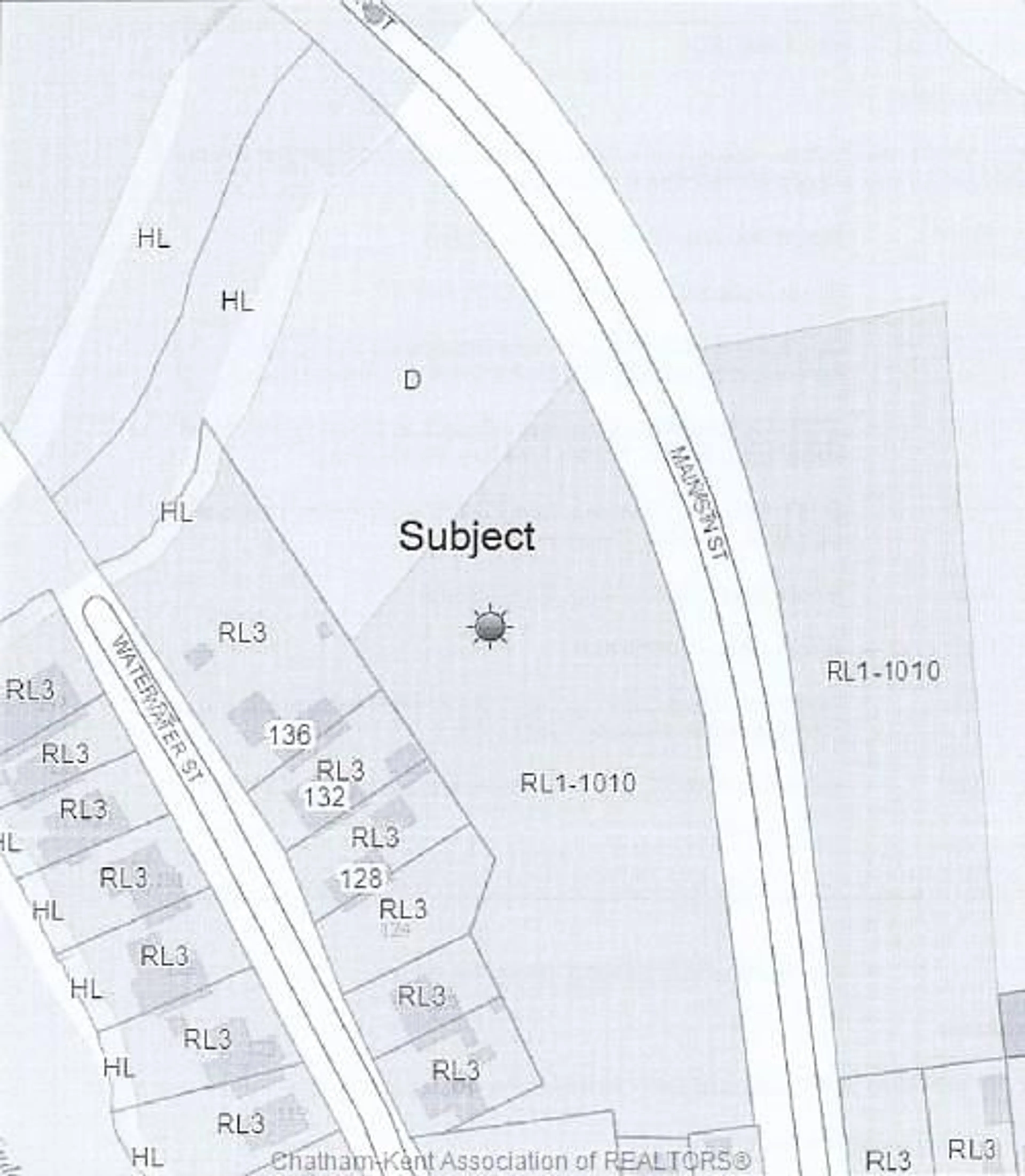 Picture of a map for VL Main St, Wallaceburg Ontario N8A 2G5
