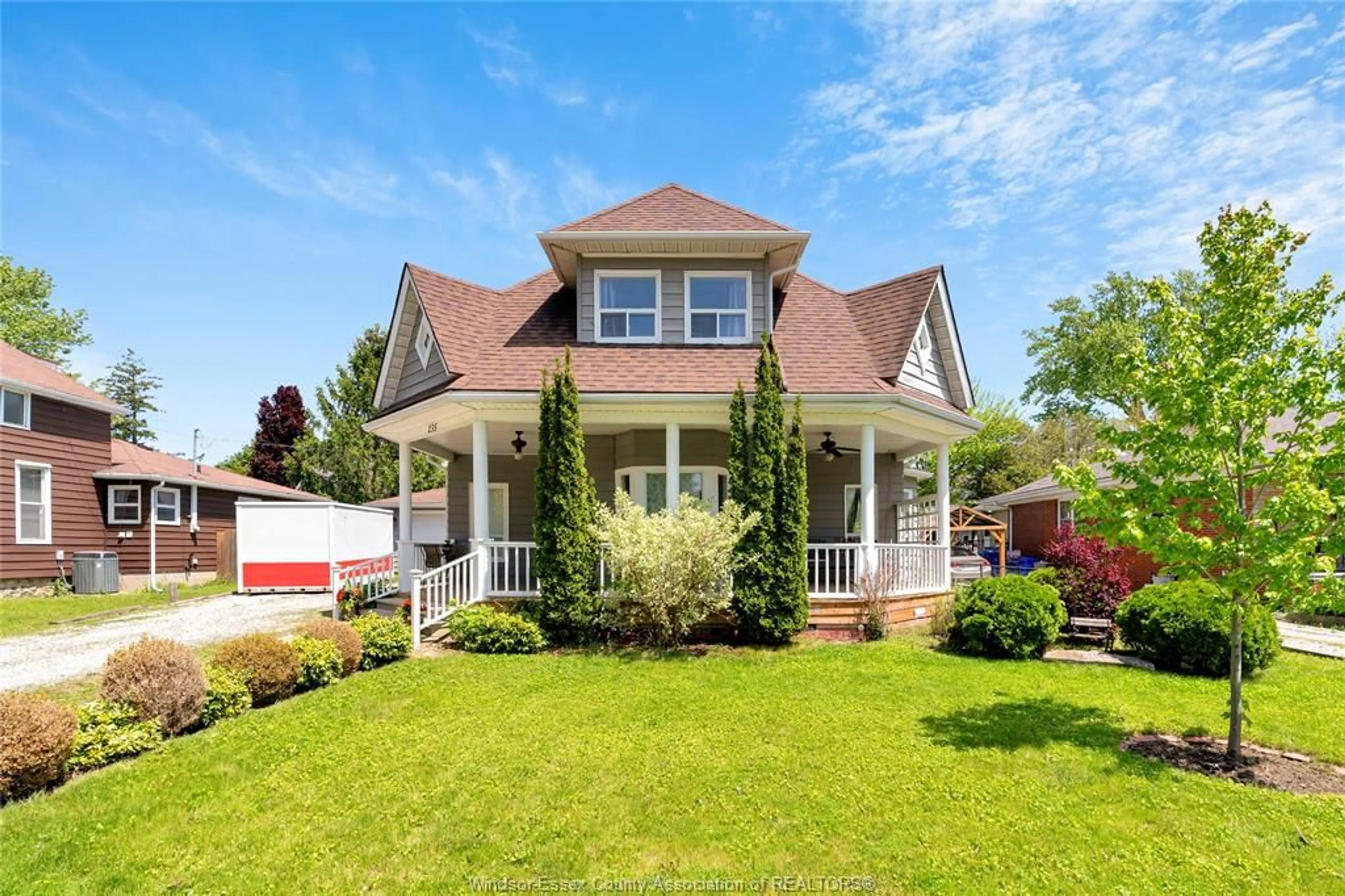 Home with vinyl exterior material, street for 235 DIVISION St, Kingsville Ontario N9Y 1R5