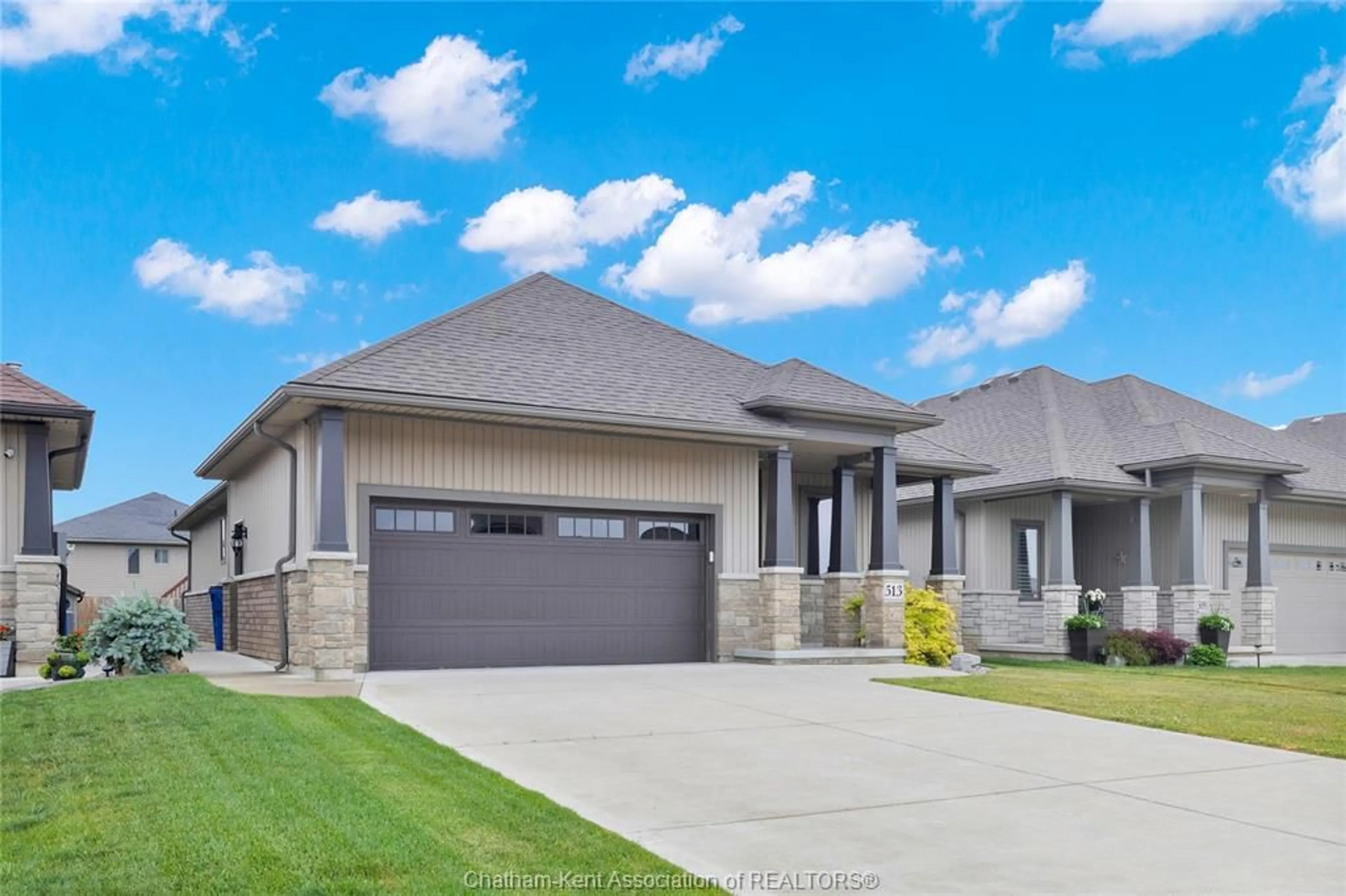 Home with brick exterior material, street for 513 Eventide Pl, Chatham Ontario N7L 0G2