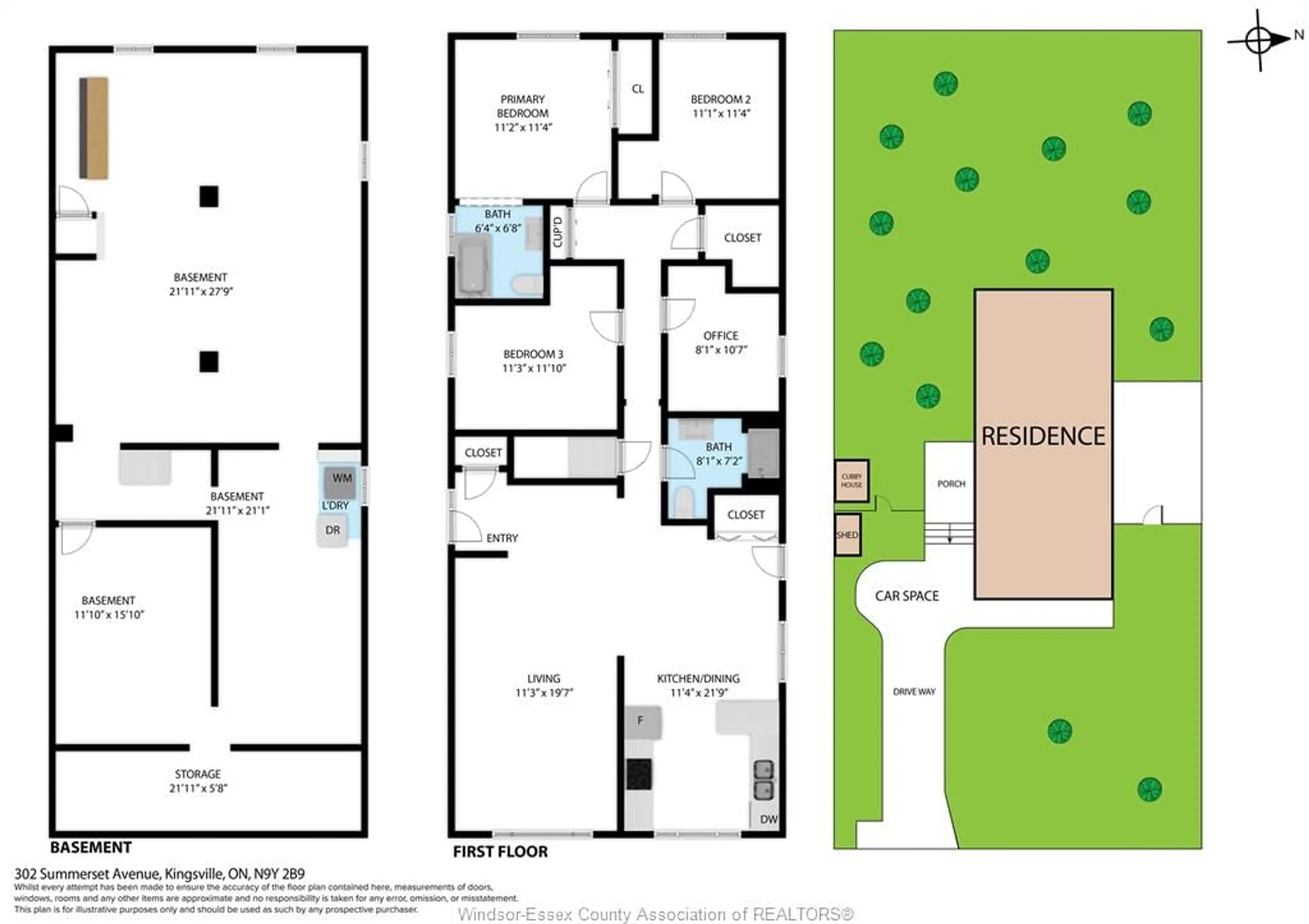 Floor plan for 302 Summerset Ave, Kingsville Ontario N9Y 2B9