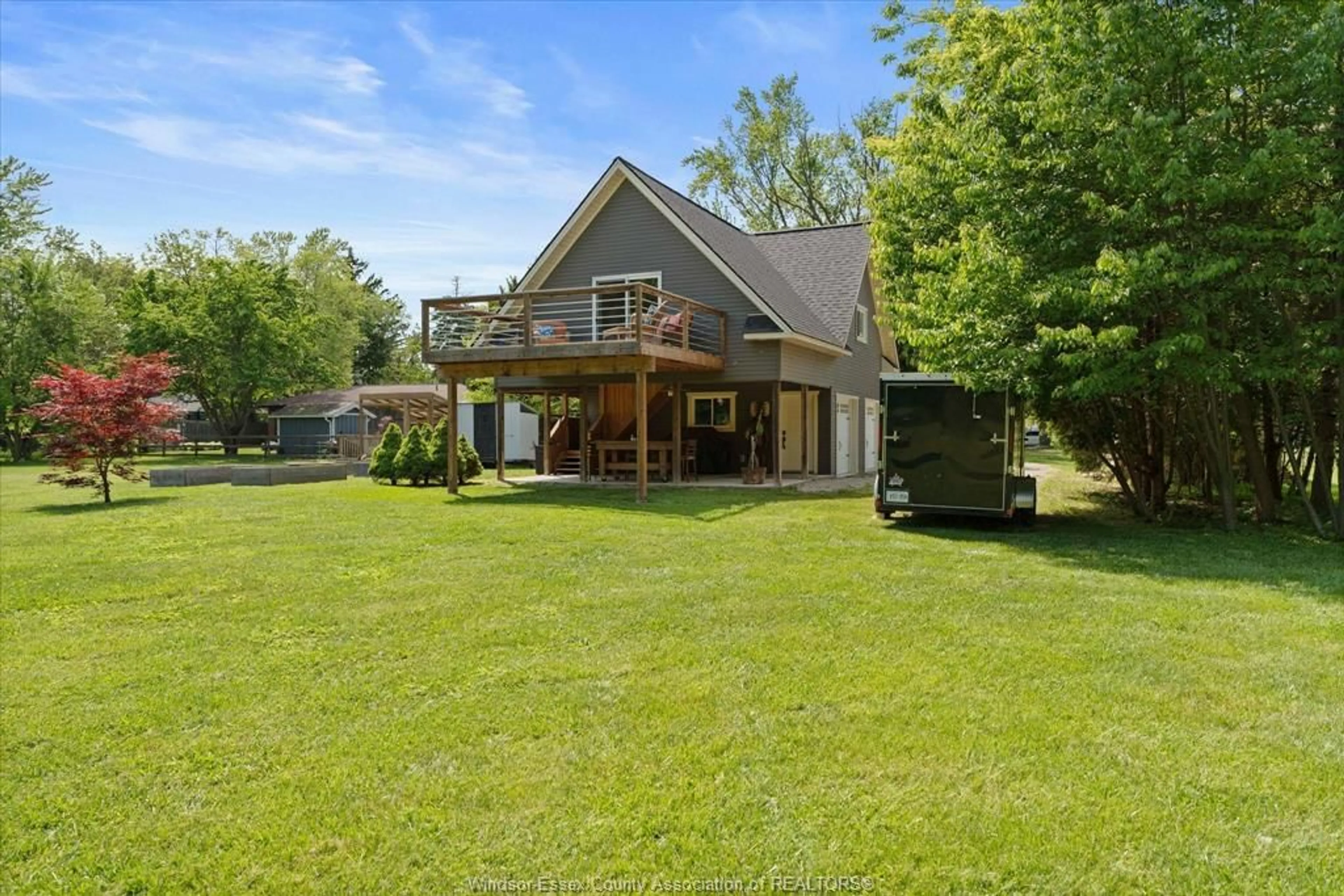 A pic from outside/outdoor area/front of a property/back of a property/a pic from drone, water/lake/river/ocean view for 1109 FRONT Rd #PT 2, Amherstburg Ontario N9V 2Y8