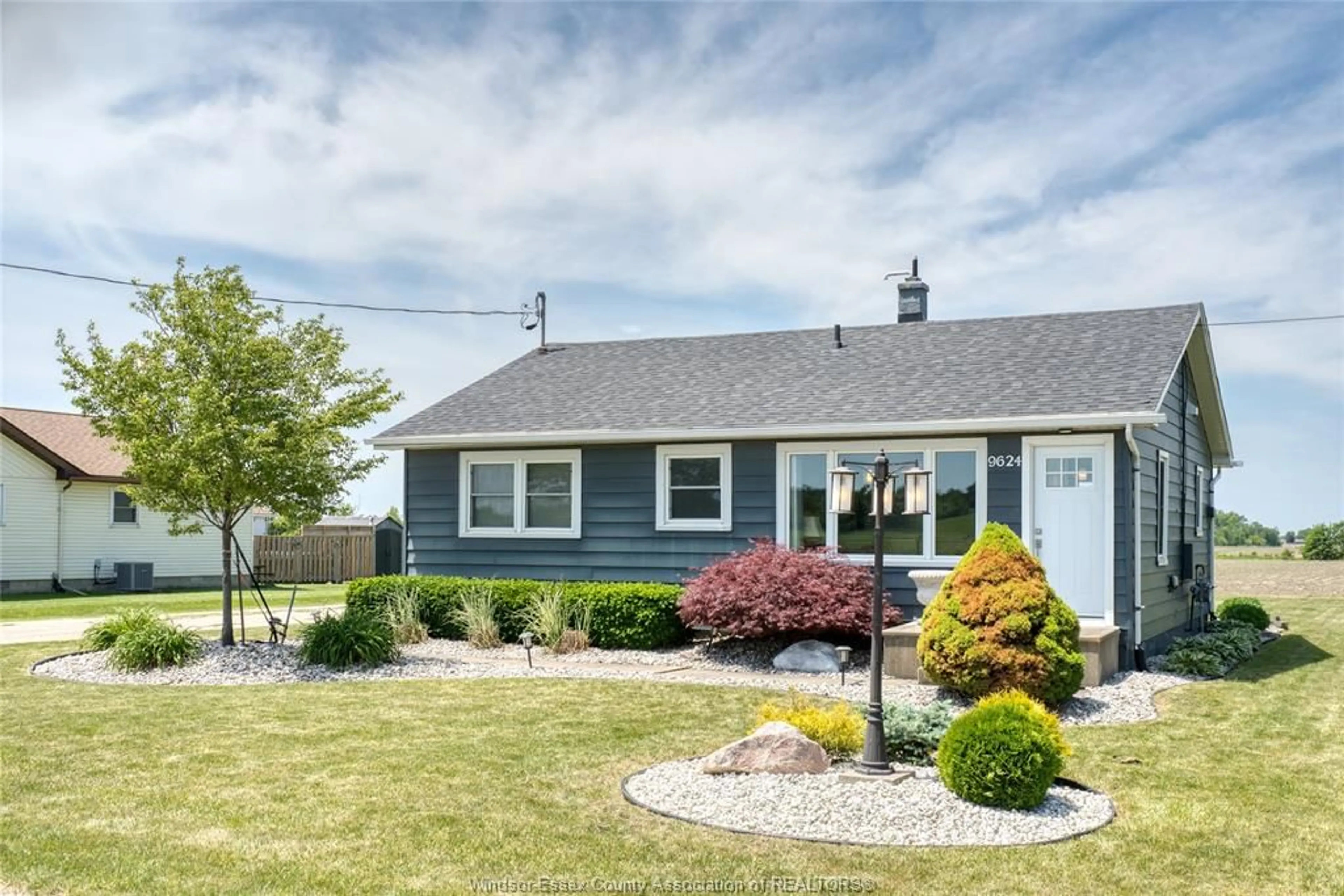 Home with vinyl exterior material, street for 9624 WALKER Rd, McGregor Ontario N0R 1J0