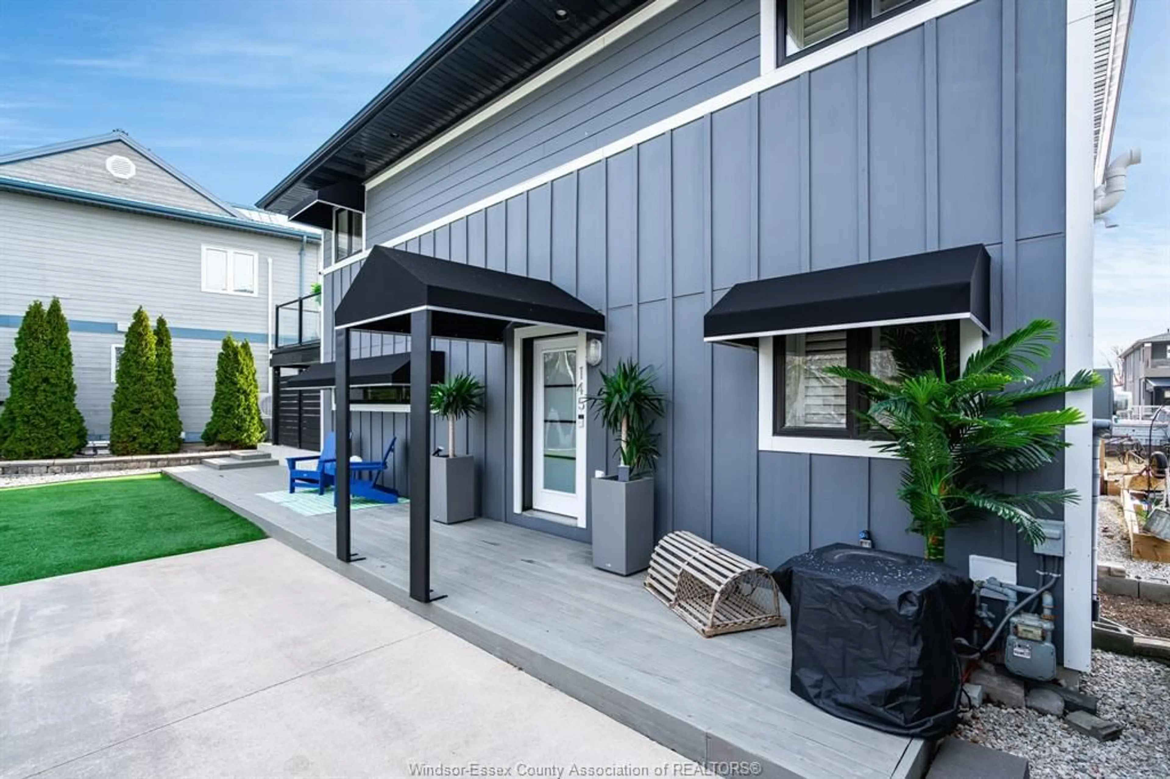 Home with vinyl exterior material, street for 145 West River St, Belle River Ontario N8L 0J6