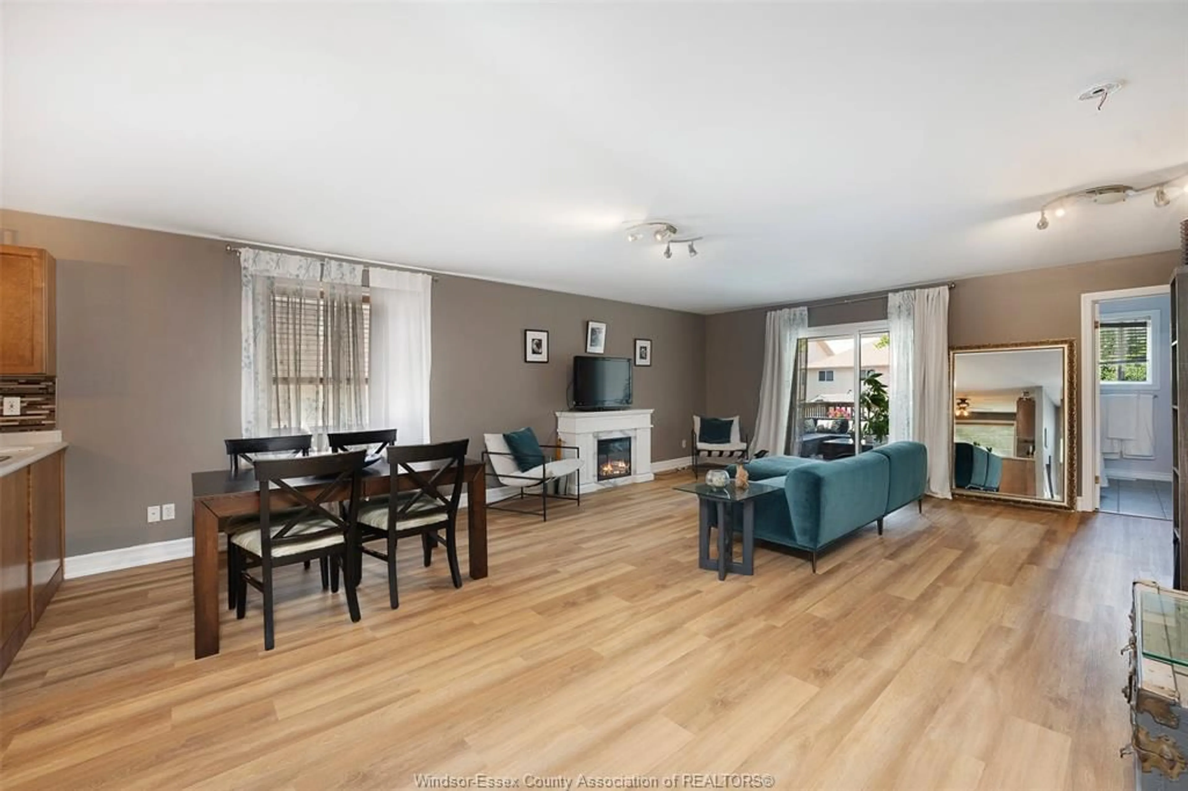 Living room with furniture, wood/laminate floor for 2341 RADCLIFF, Windsor Ontario N8P 1V5