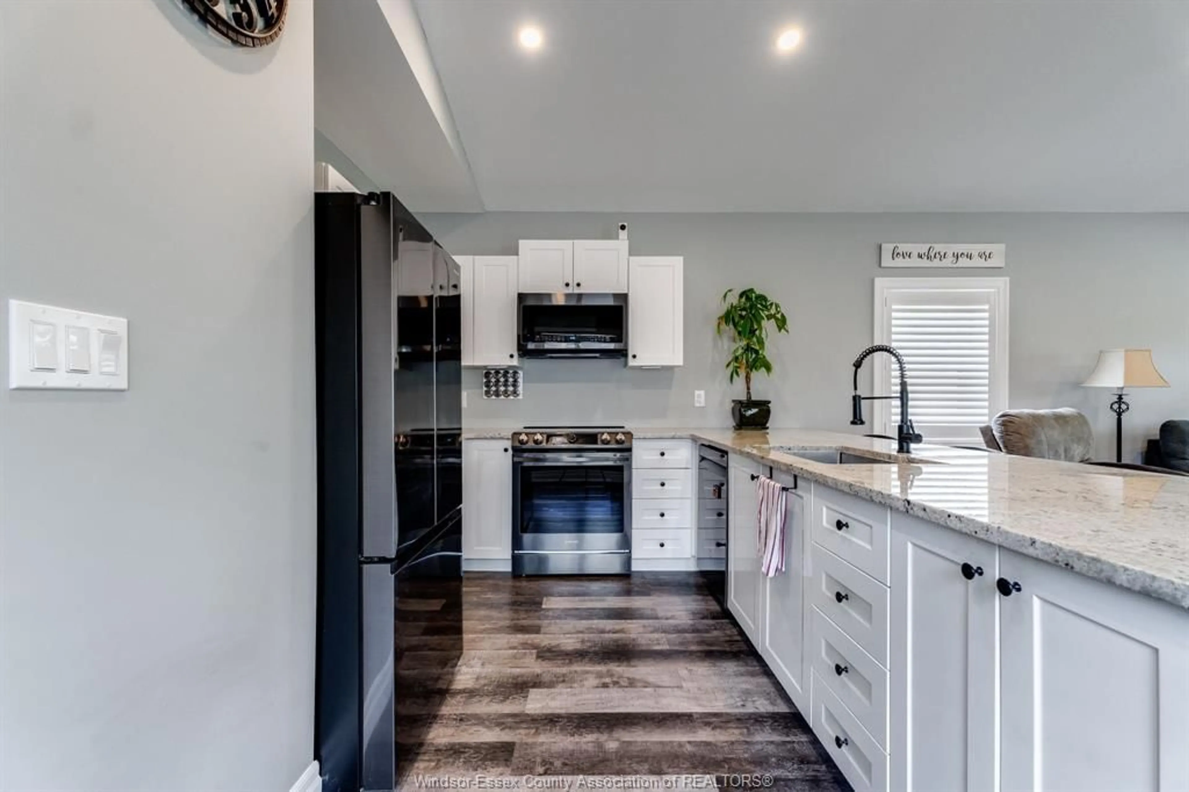 Open concept kitchen, ceramic/tile floor for 11408 County Rd 46 #10, Comber Ontario N0P 1J0