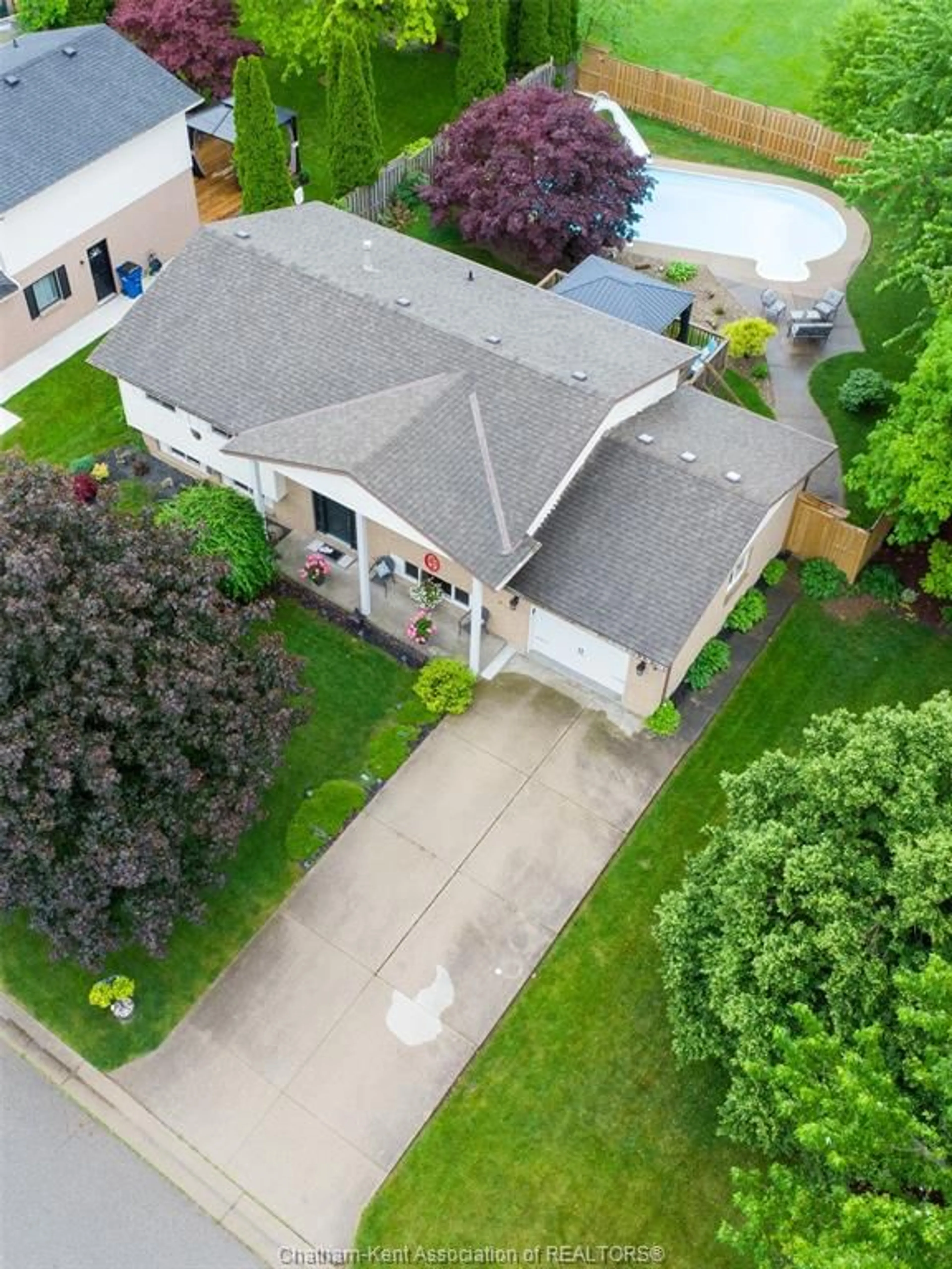 A pic from outside/outdoor area/front of a property/back of a property/a pic from drone, street for 16 Mango Lane, Blenheim Ontario N0P 1A0