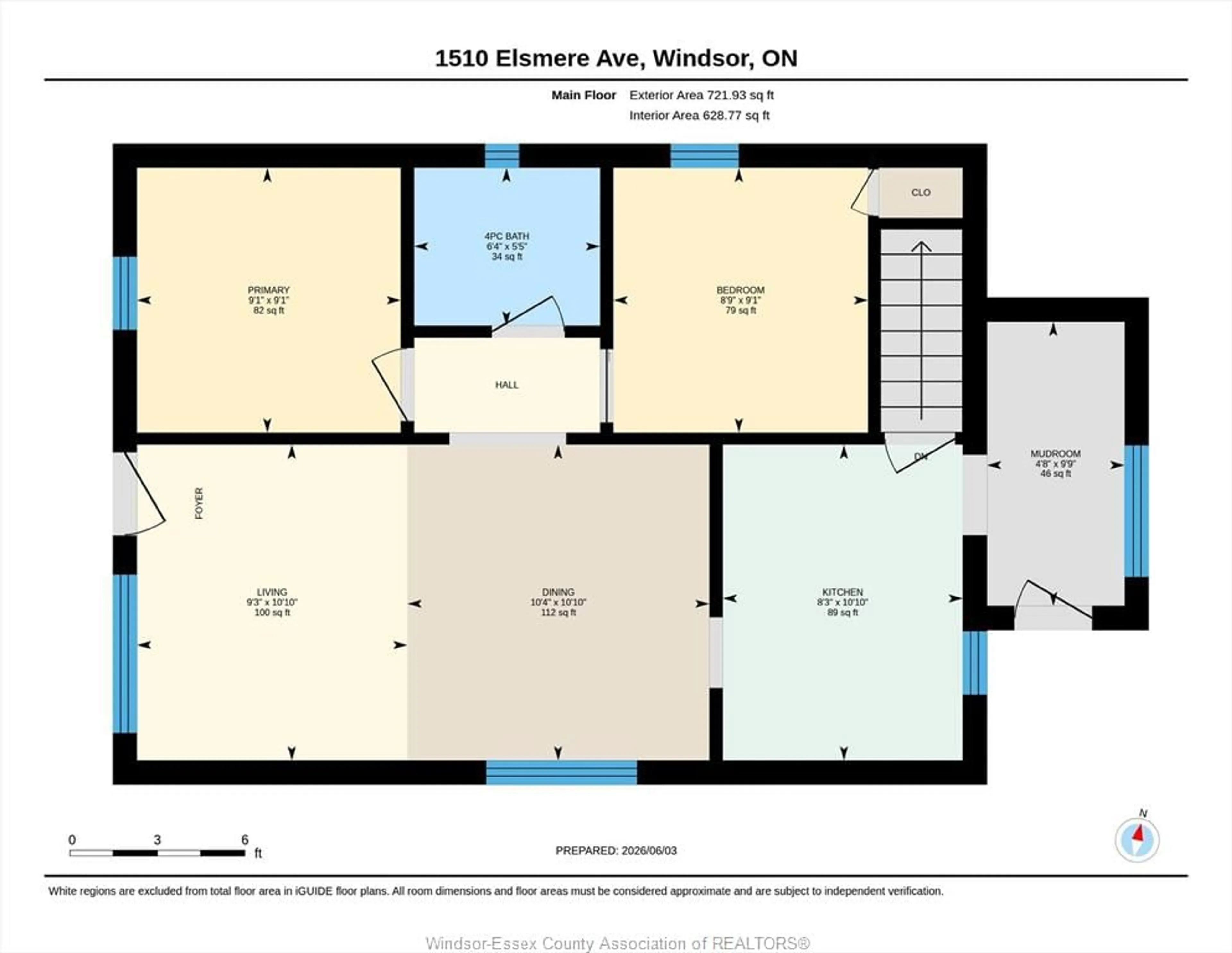 Floor plan for 1510 ELSMERE Ave, Windsor Ontario N8X 4H3