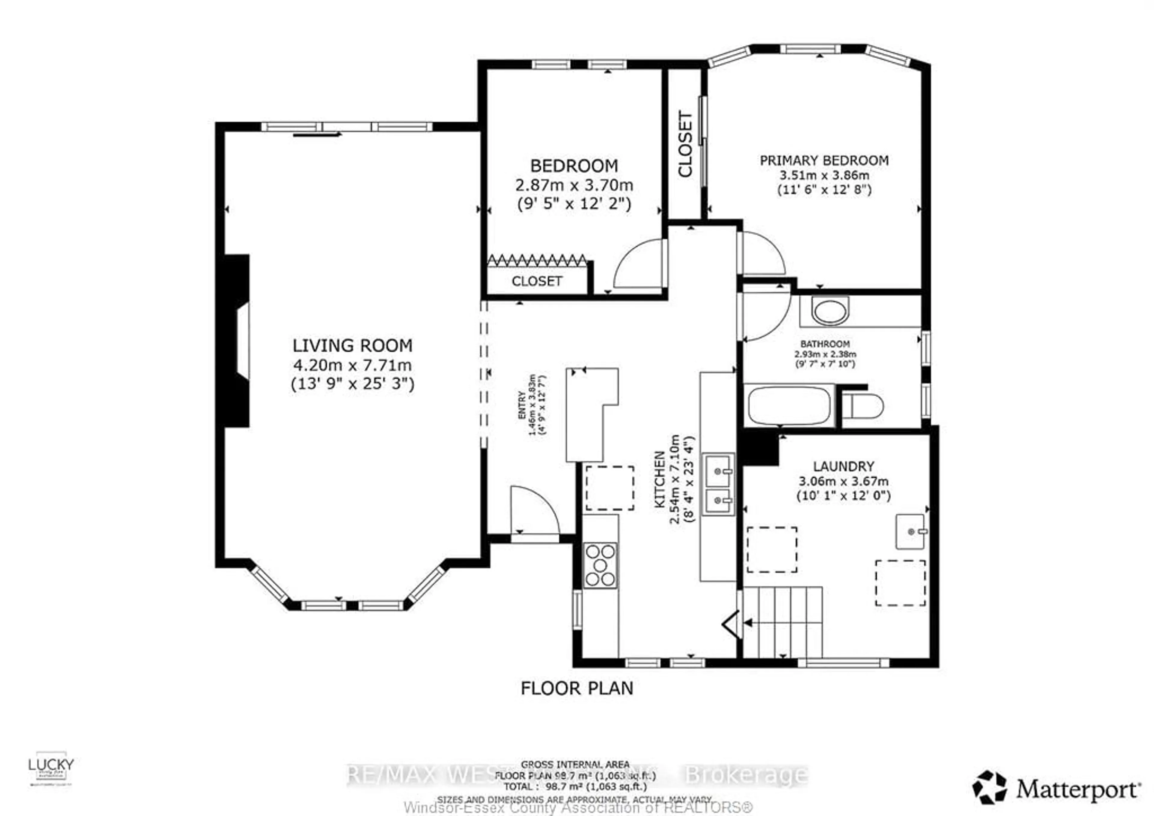 Floor plan for 2437 RIVERSIDE Dr, Windsor Ontario N9B 1B2