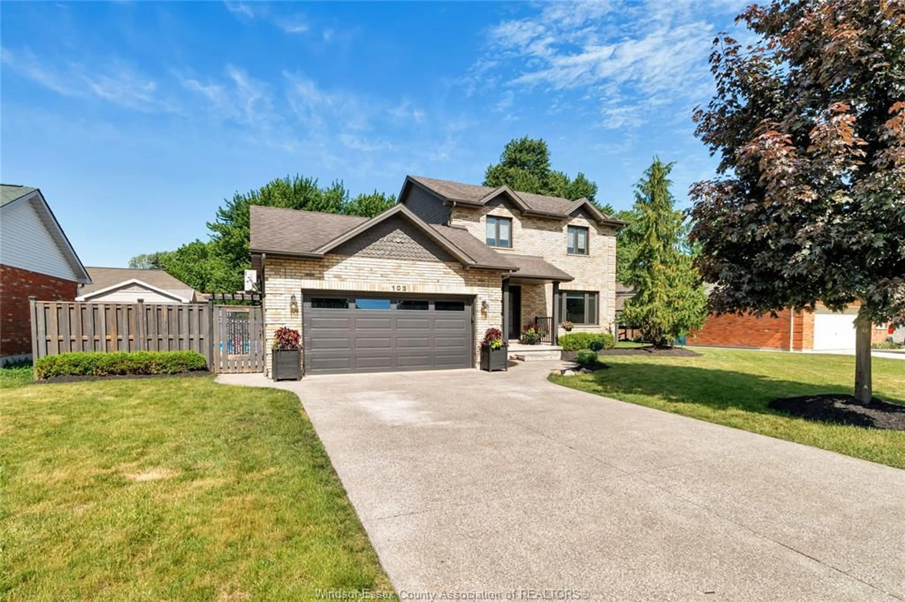 Home with brick exterior material, street for 103 PIERELLA Dr, Lakeshore Ontario N0R 1A0