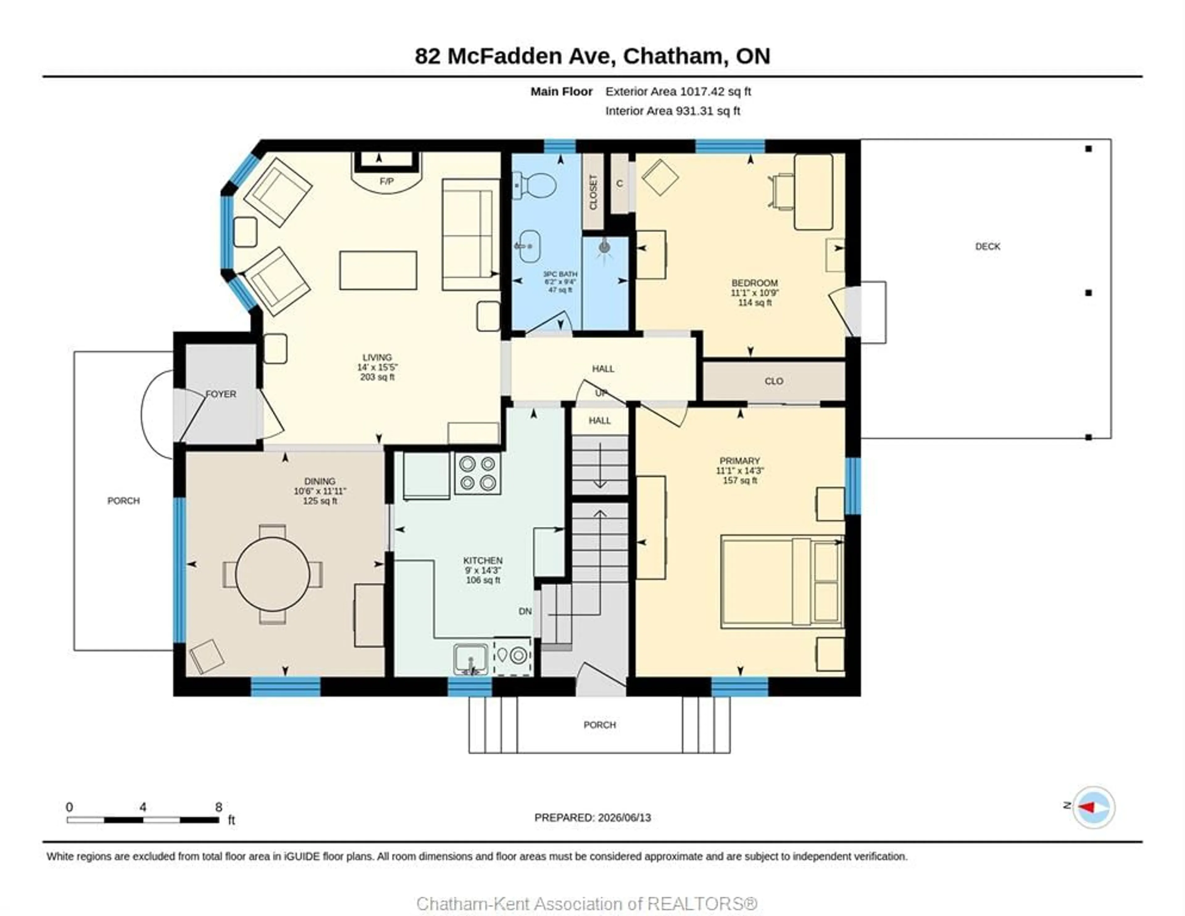 Floor plan for 82 McFadden Ave, Chatham Ontario N7M 1Y6