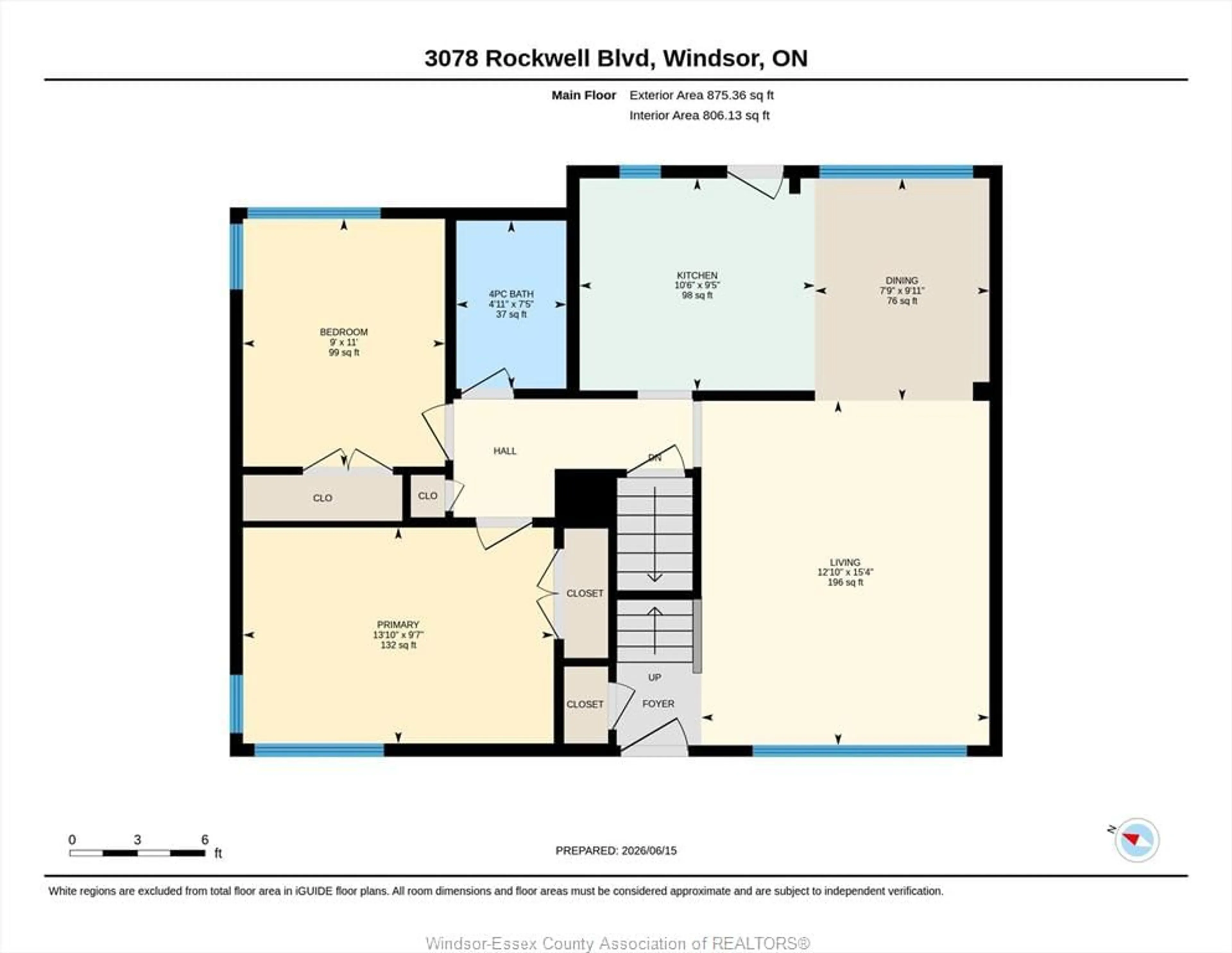 Floor plan for 3078 Rockwell Blvd, Windsor Ontario N9E 2A5