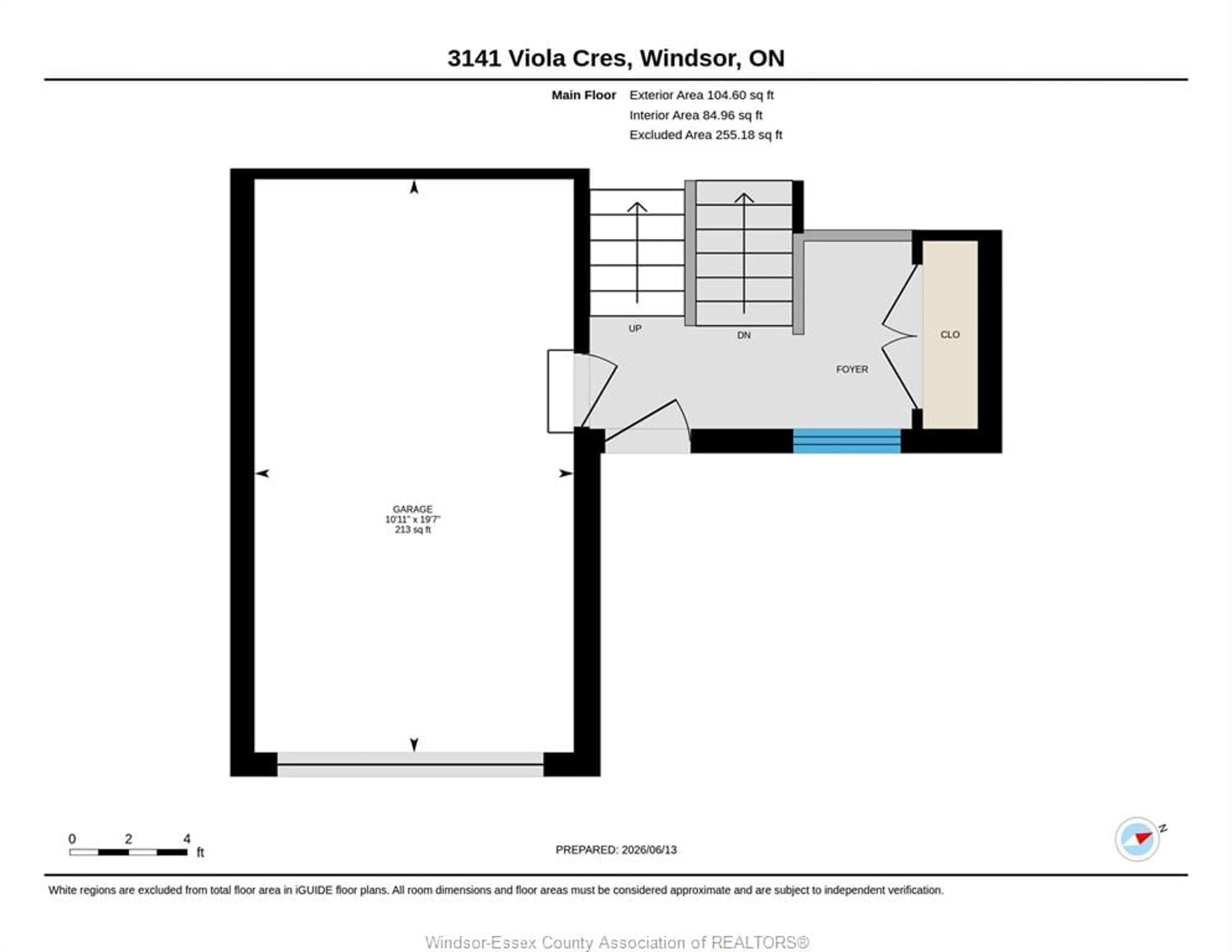 Floor plan for 3141 VIOLA Cres, Windsor Ontario N8N 0A2