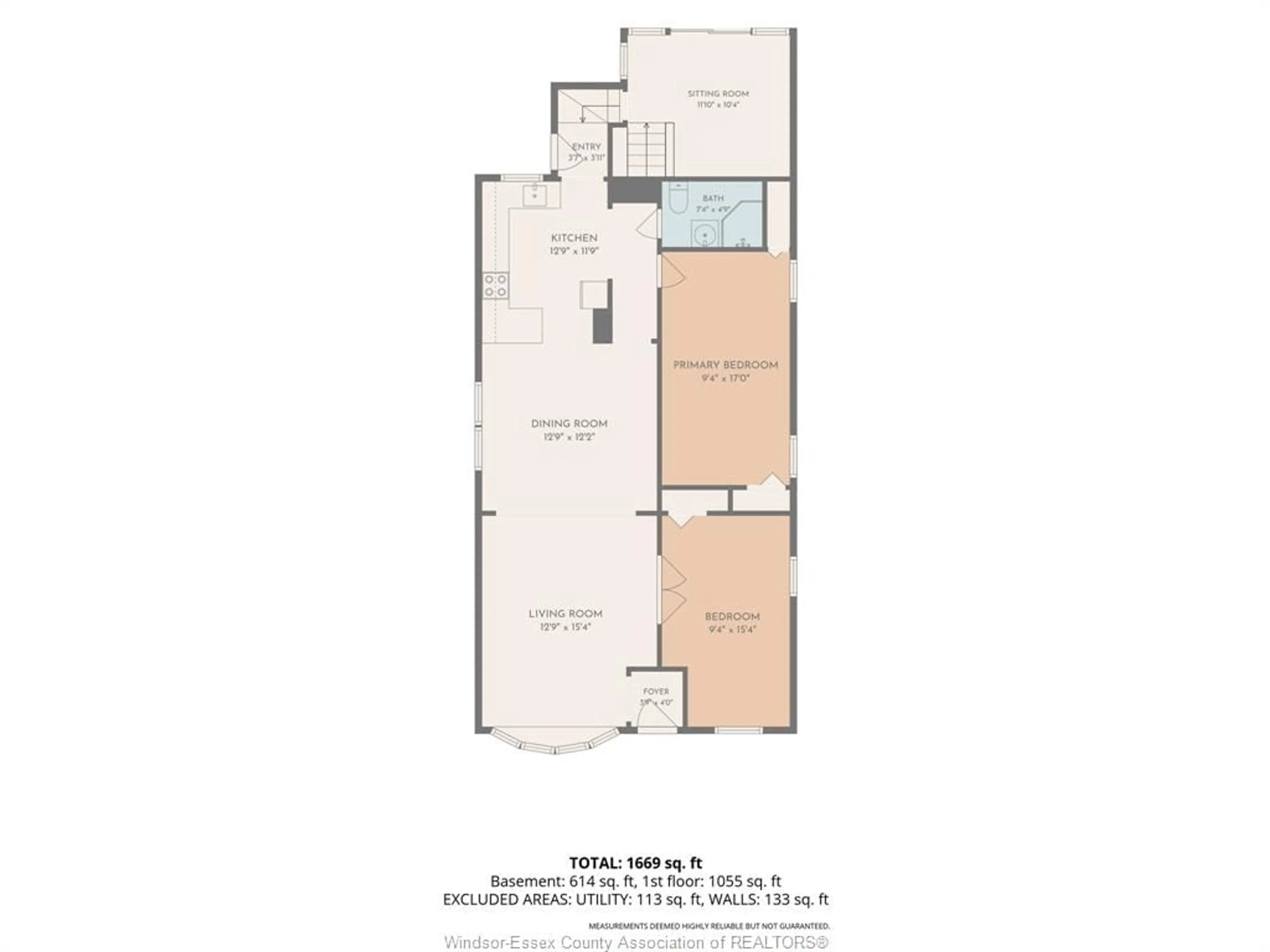 Floor plan for 1380 Lincoln Rd, Windsor Ontario N8Y 2J1