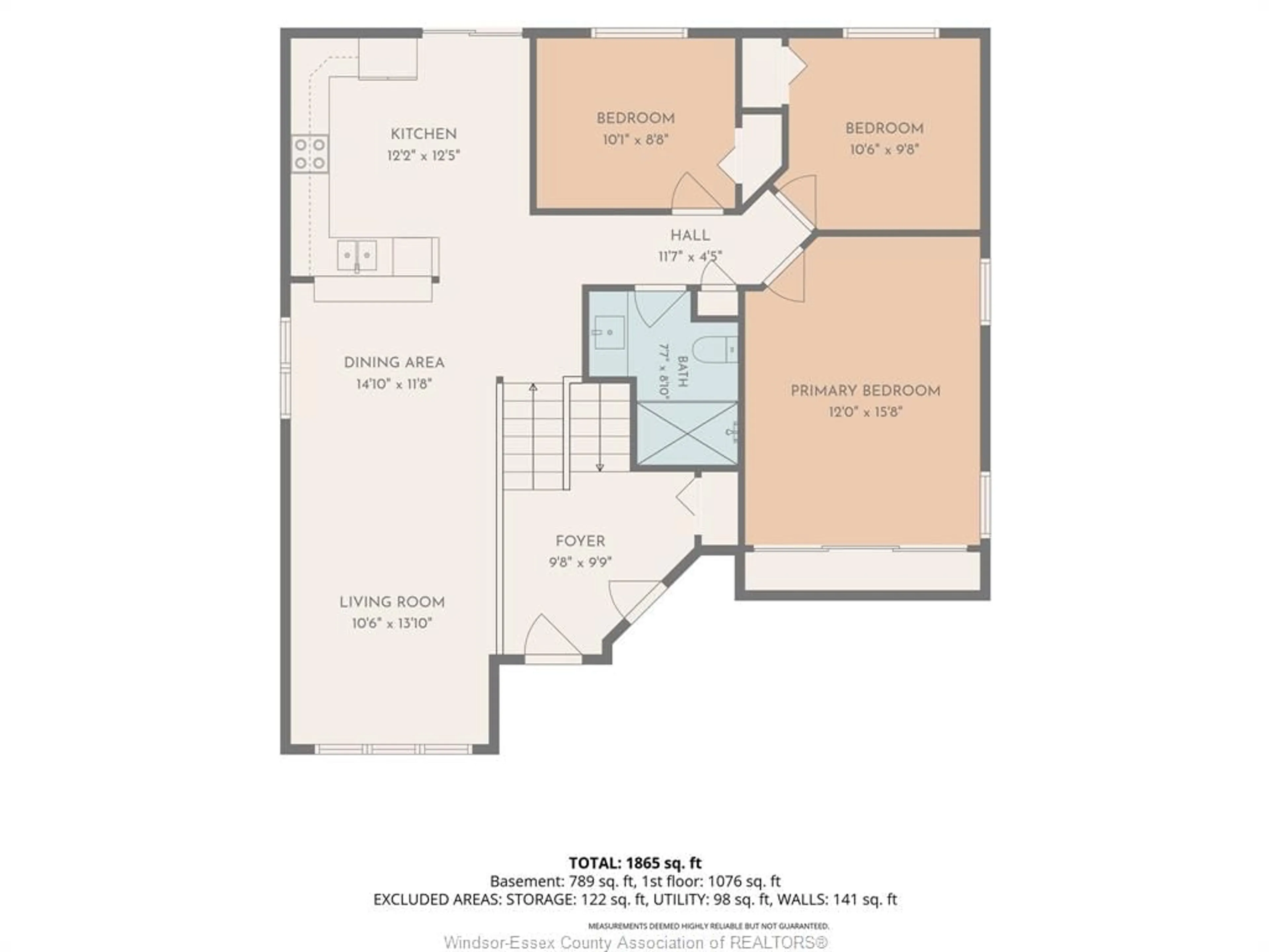 Floor plan for 4238 SHARON, Windsor Ontario N9G 2X9