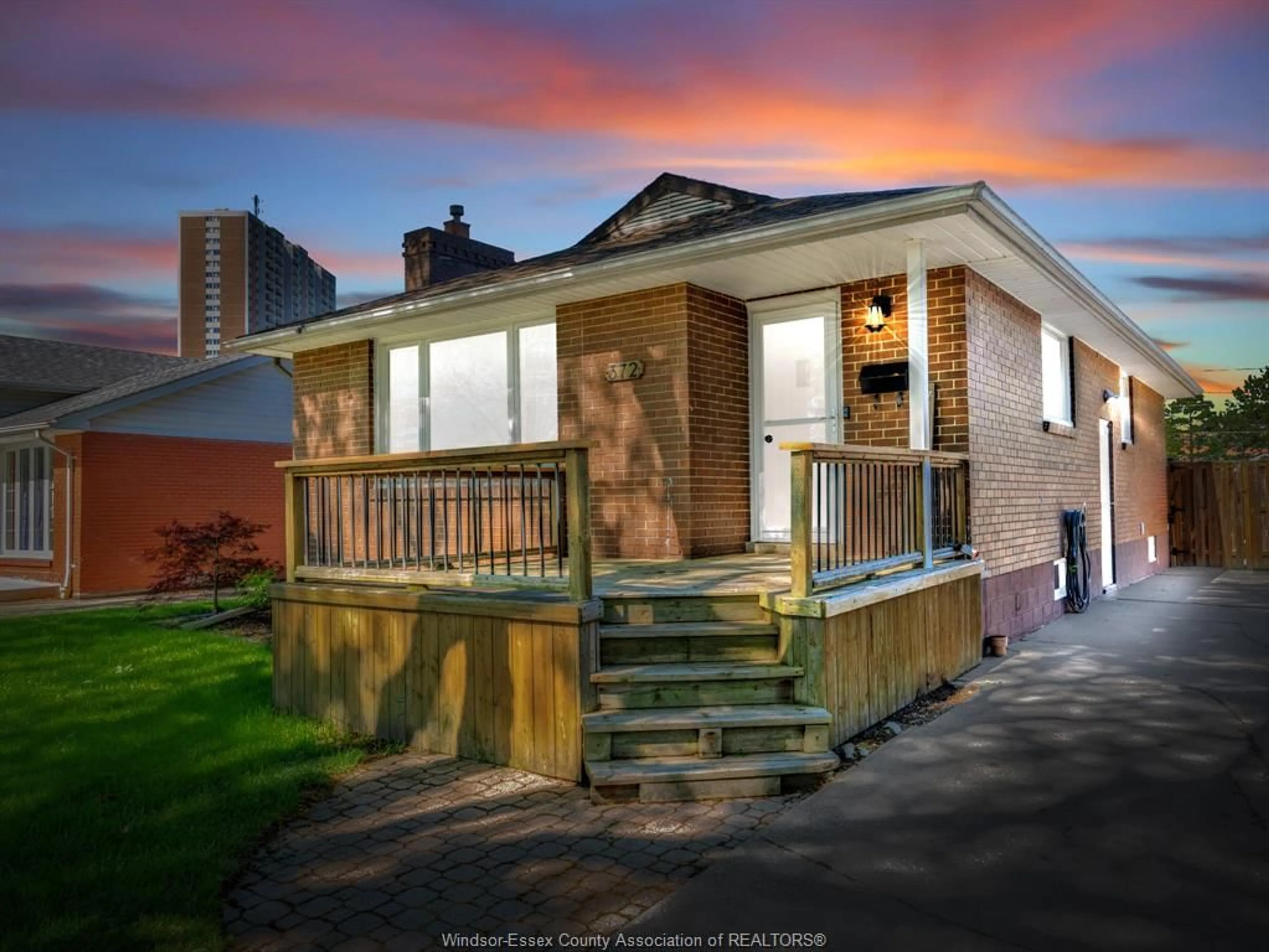 Home with brick exterior material, street for 372 CARLING Cres, Windsor Ontario N8S 3X8