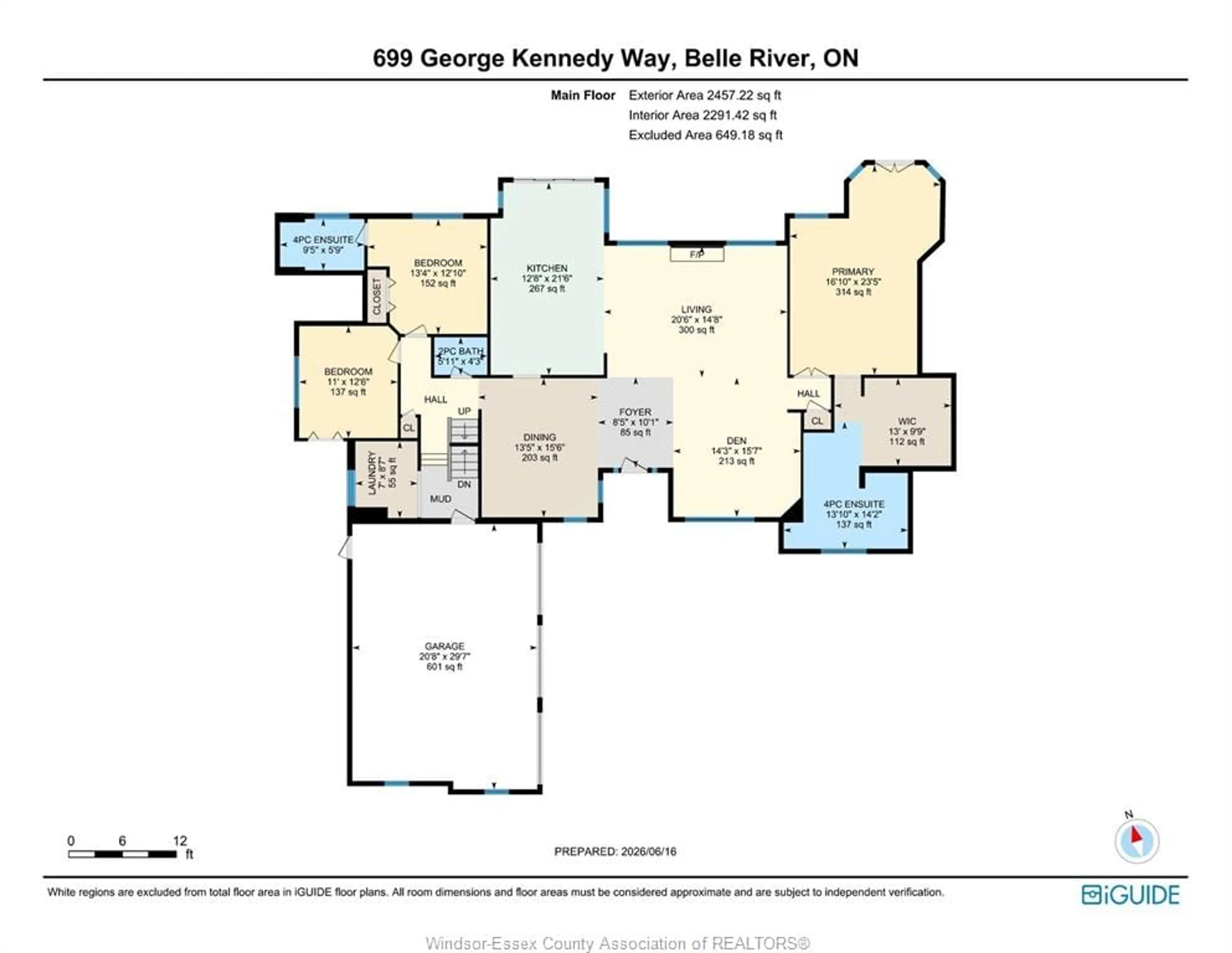 Floor plan for 699 GEORGE KENNEDY Way, Lakeshore Ontario N0R 1A0